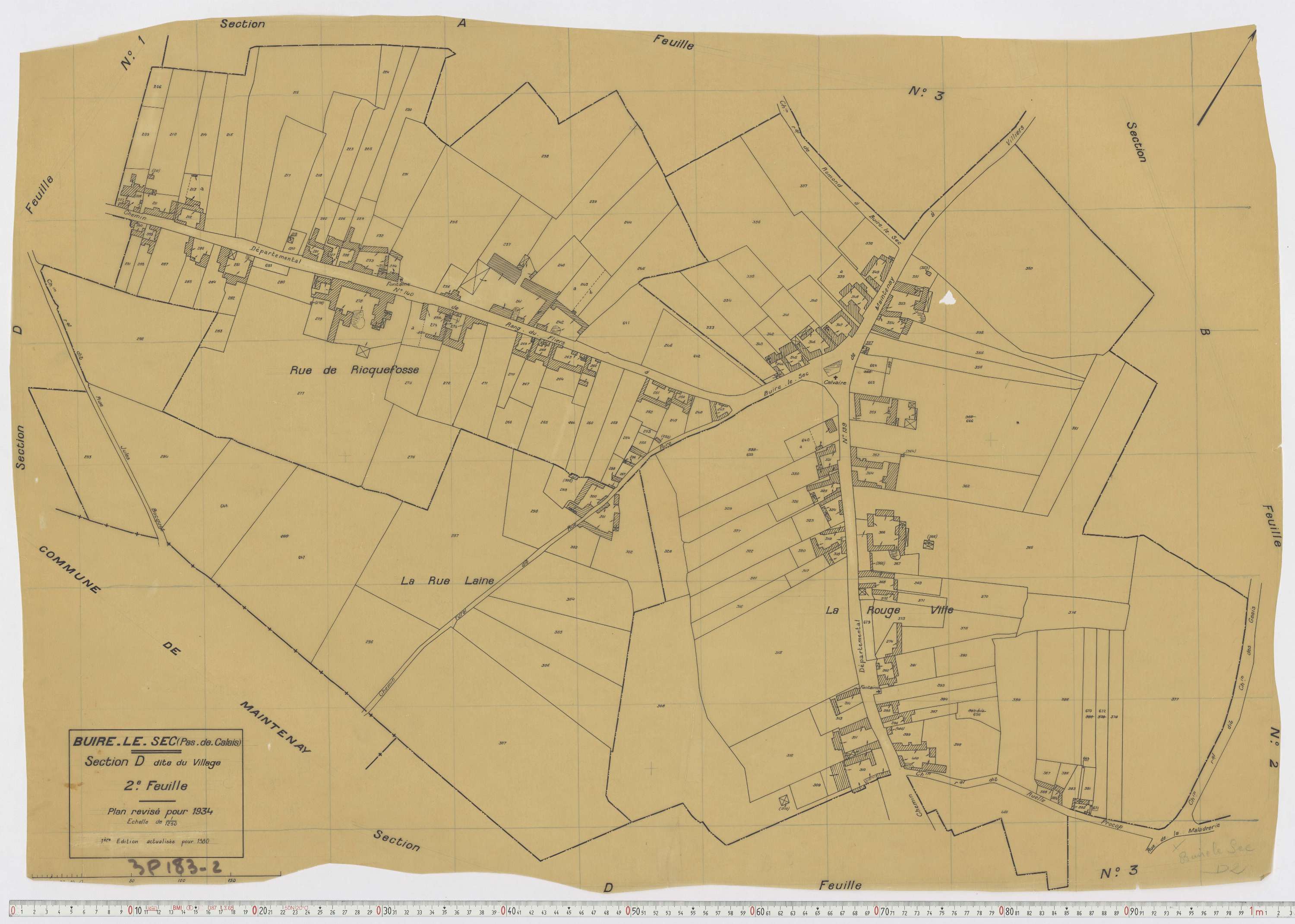 Buire-le-Sec - Section D, feuille 2.