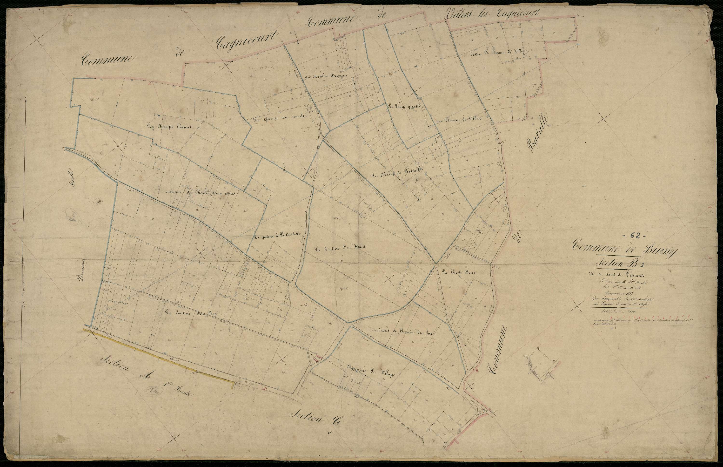 Buissy - Section B, 1re feuille