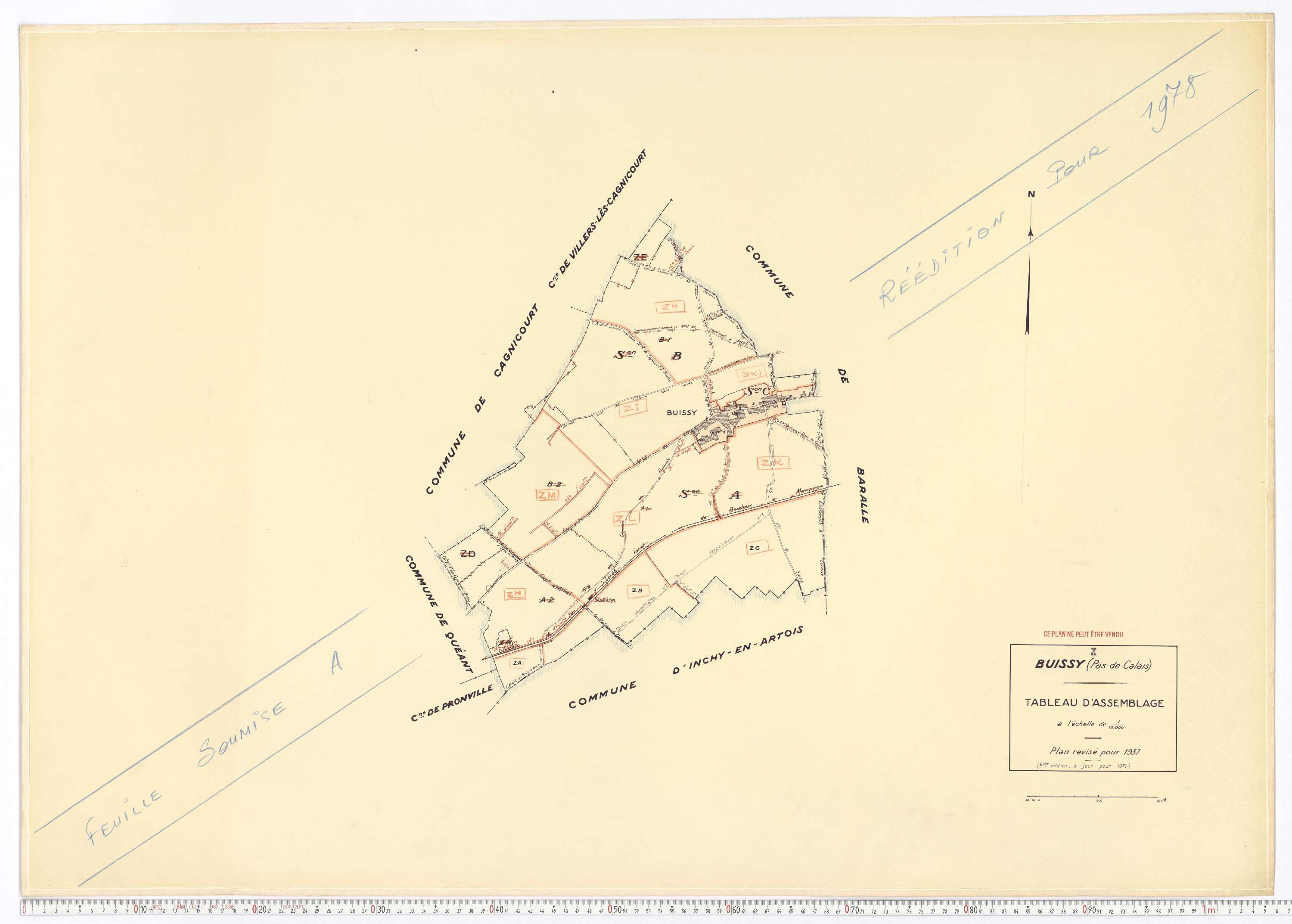 Buissy - Tableau d'assemblage.