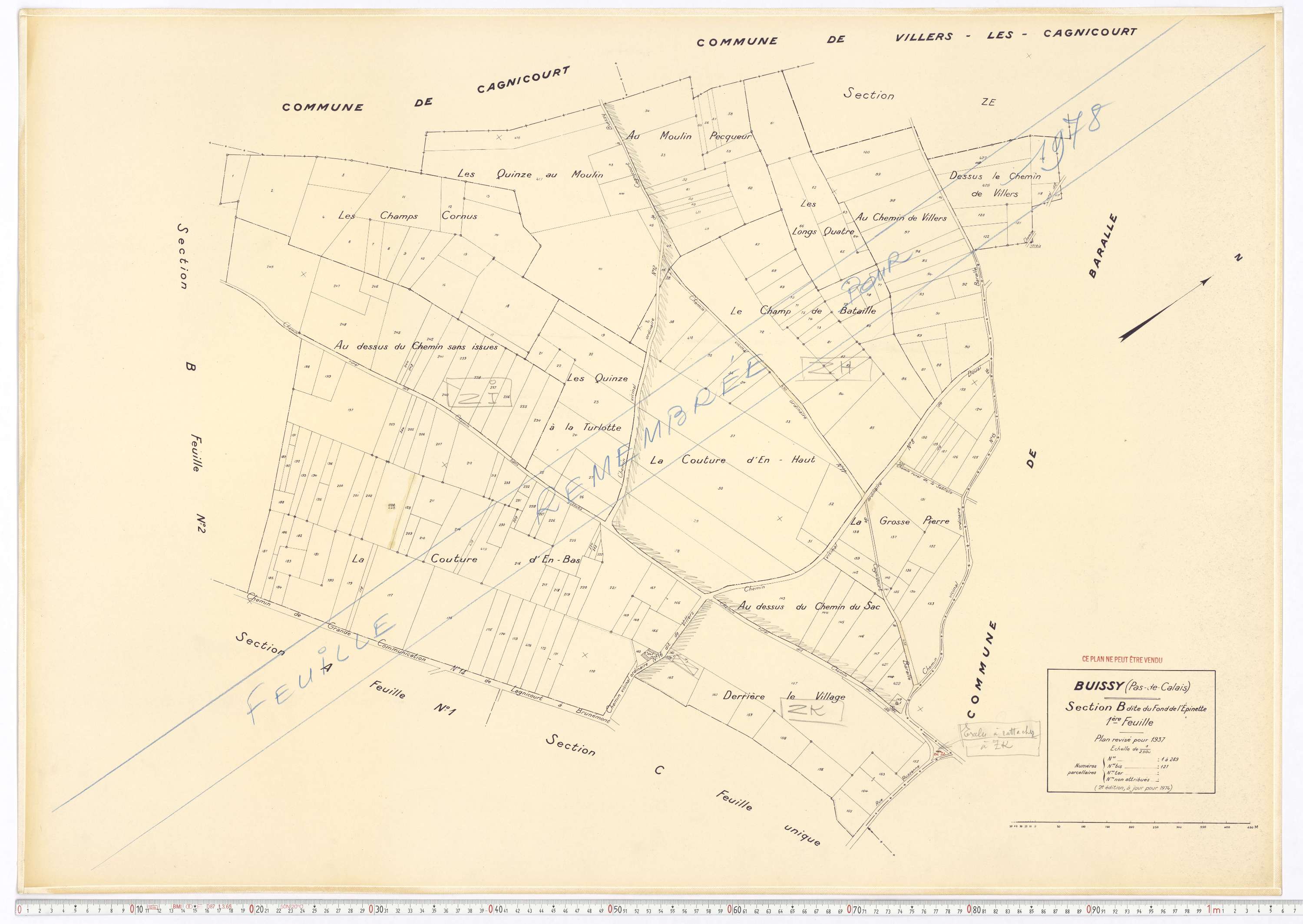 Buissy - Section B , feuille 1.