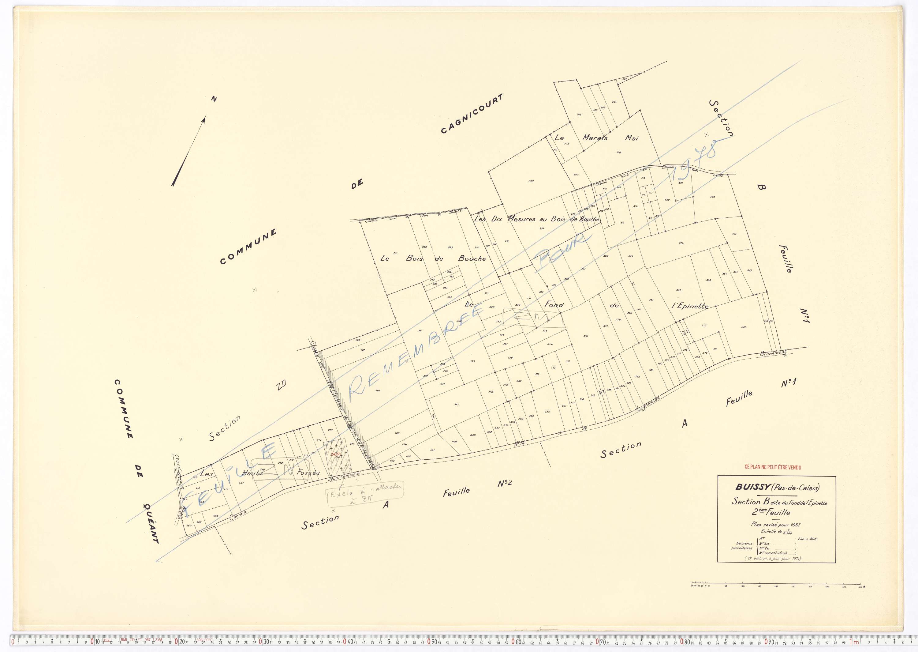 Buissy - Section B , feuille 2.