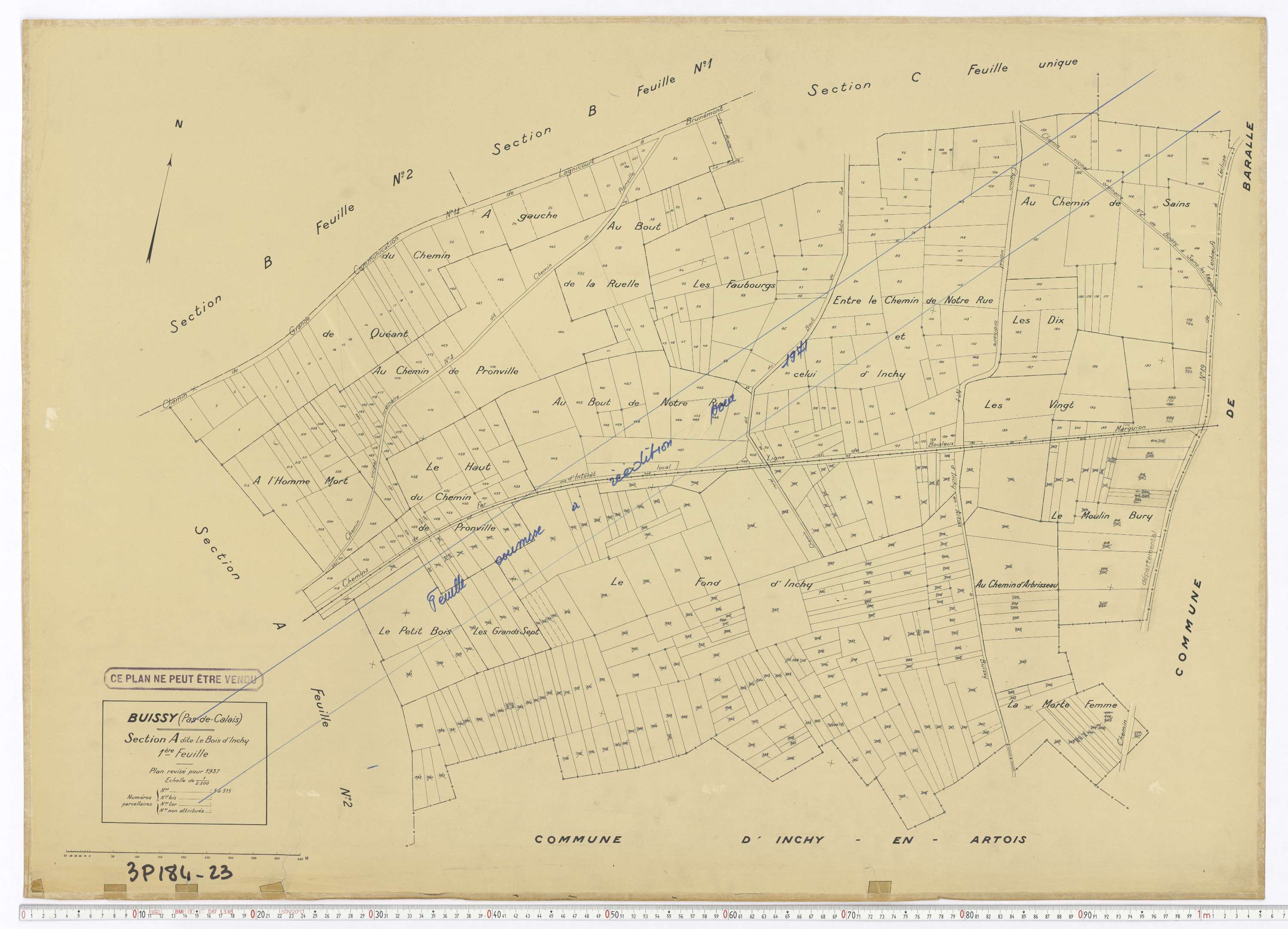 Buissy - Section A, feuille 1.