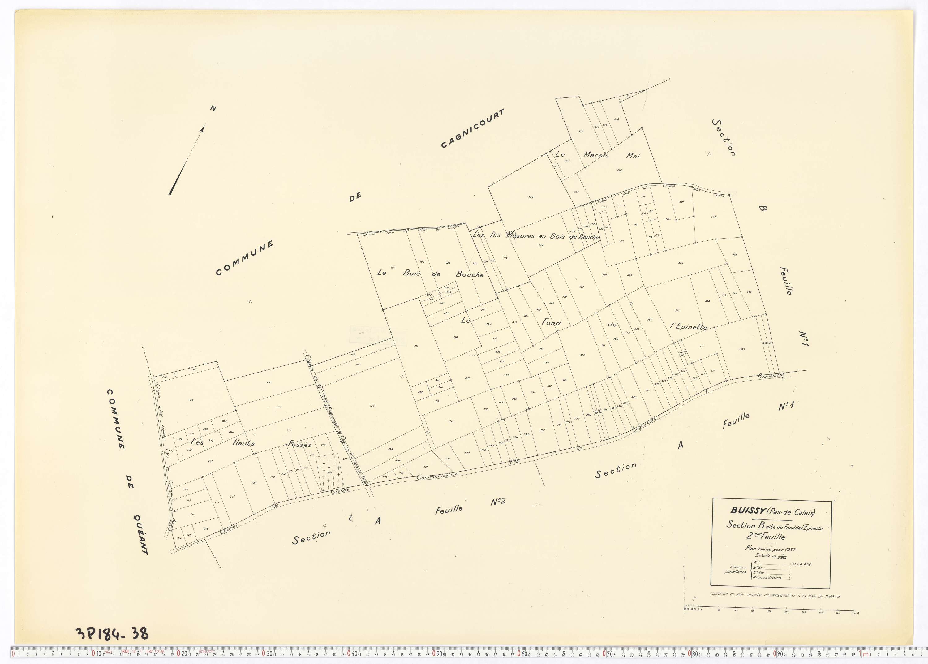 Buissy - Section B , feuille 2.