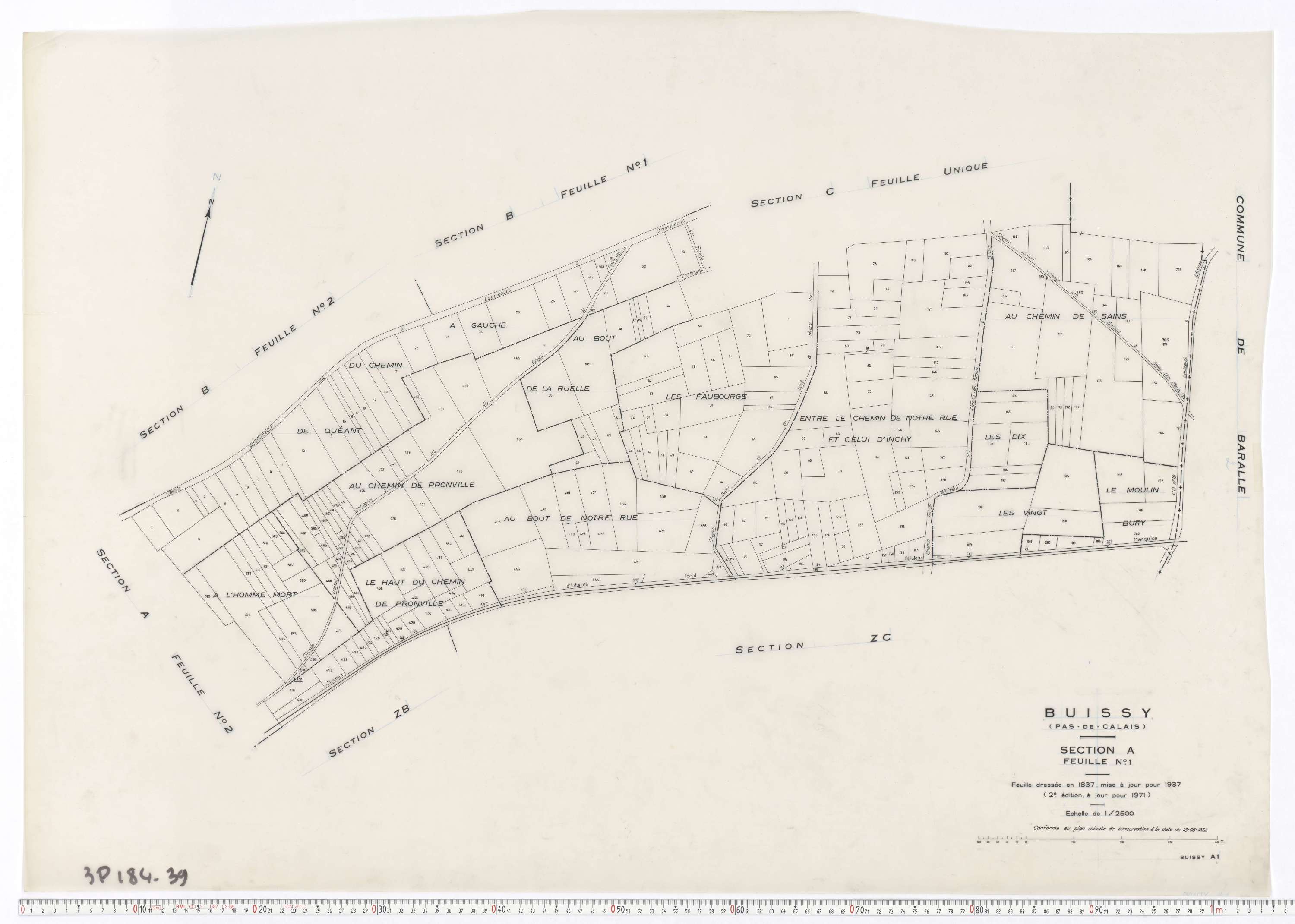 Buissy - Section A, feuille 1.
