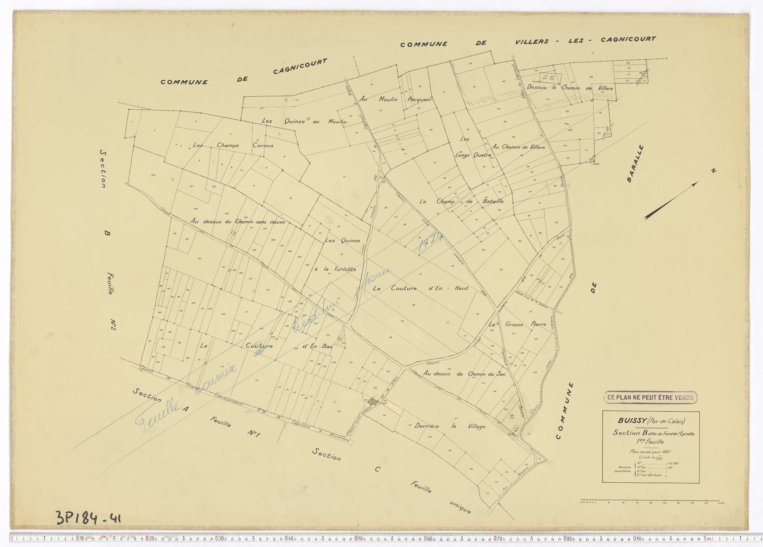 Buissy - Section B , feuille 1.