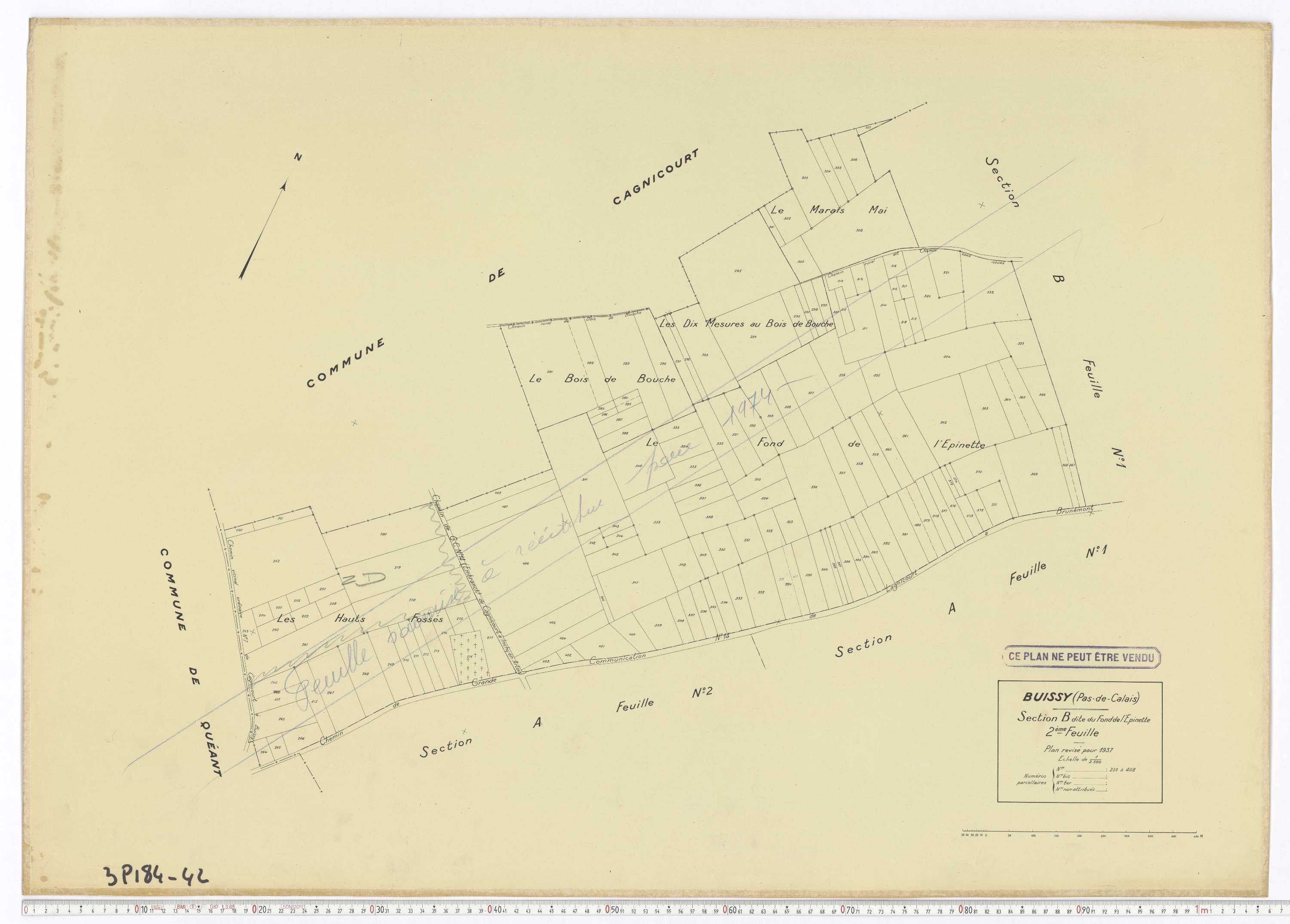Buissy - Section B , feuille 2.