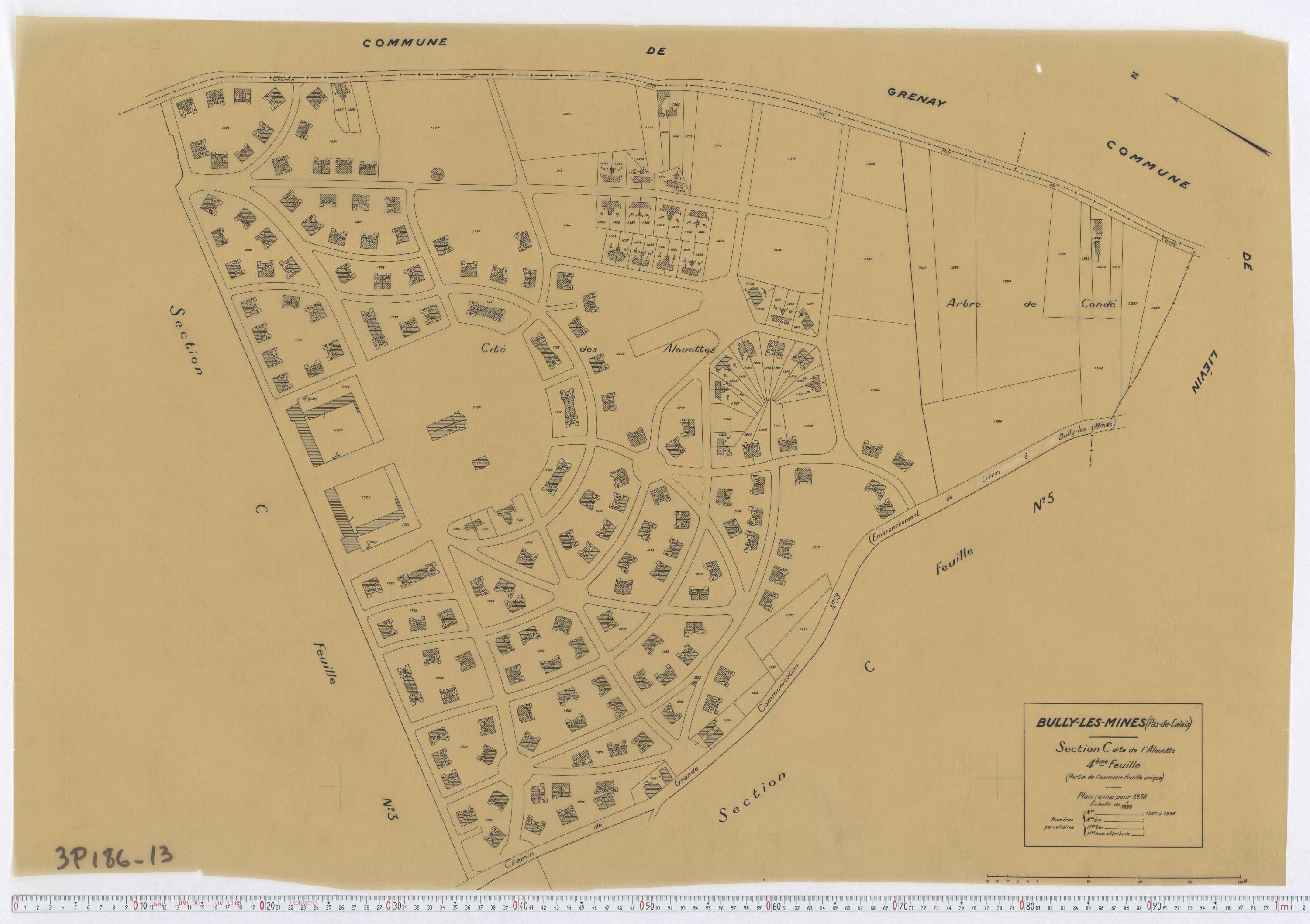Bully-les-Mines - Section C, feuille 4.