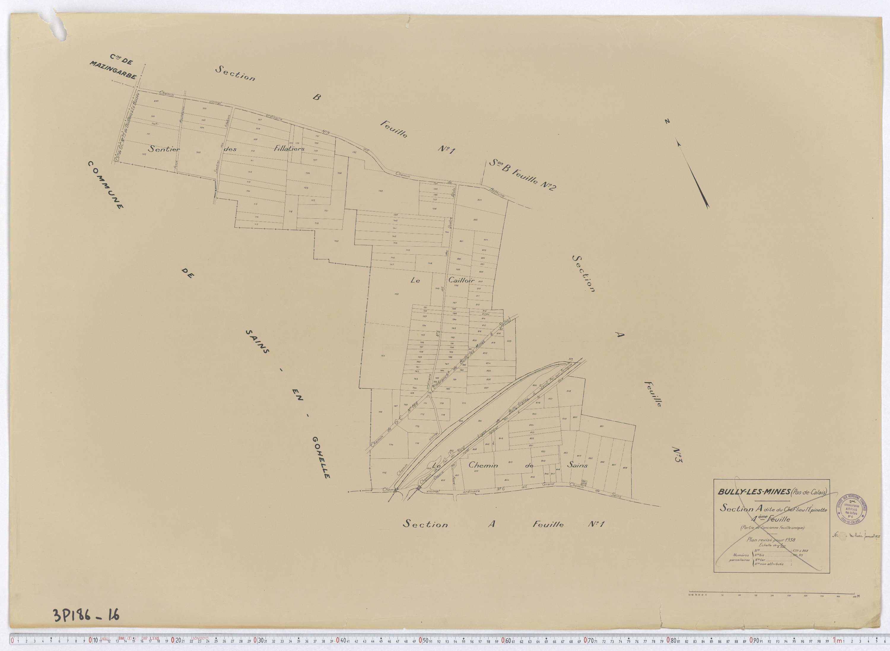 Bully-les-Mines - Section A, feuille 4.
