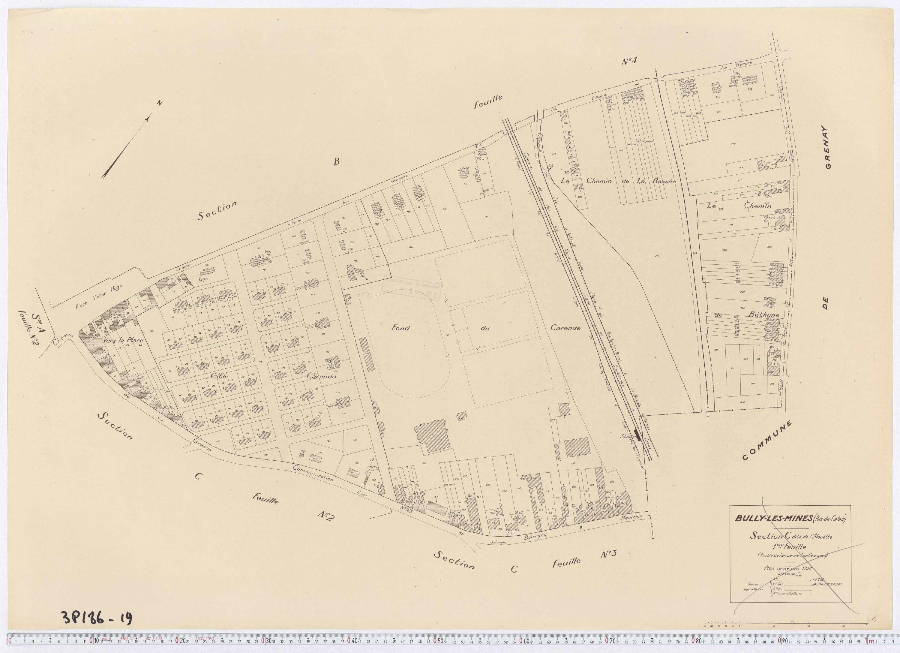 Bully-les-Mines - Section C, feuille 1.