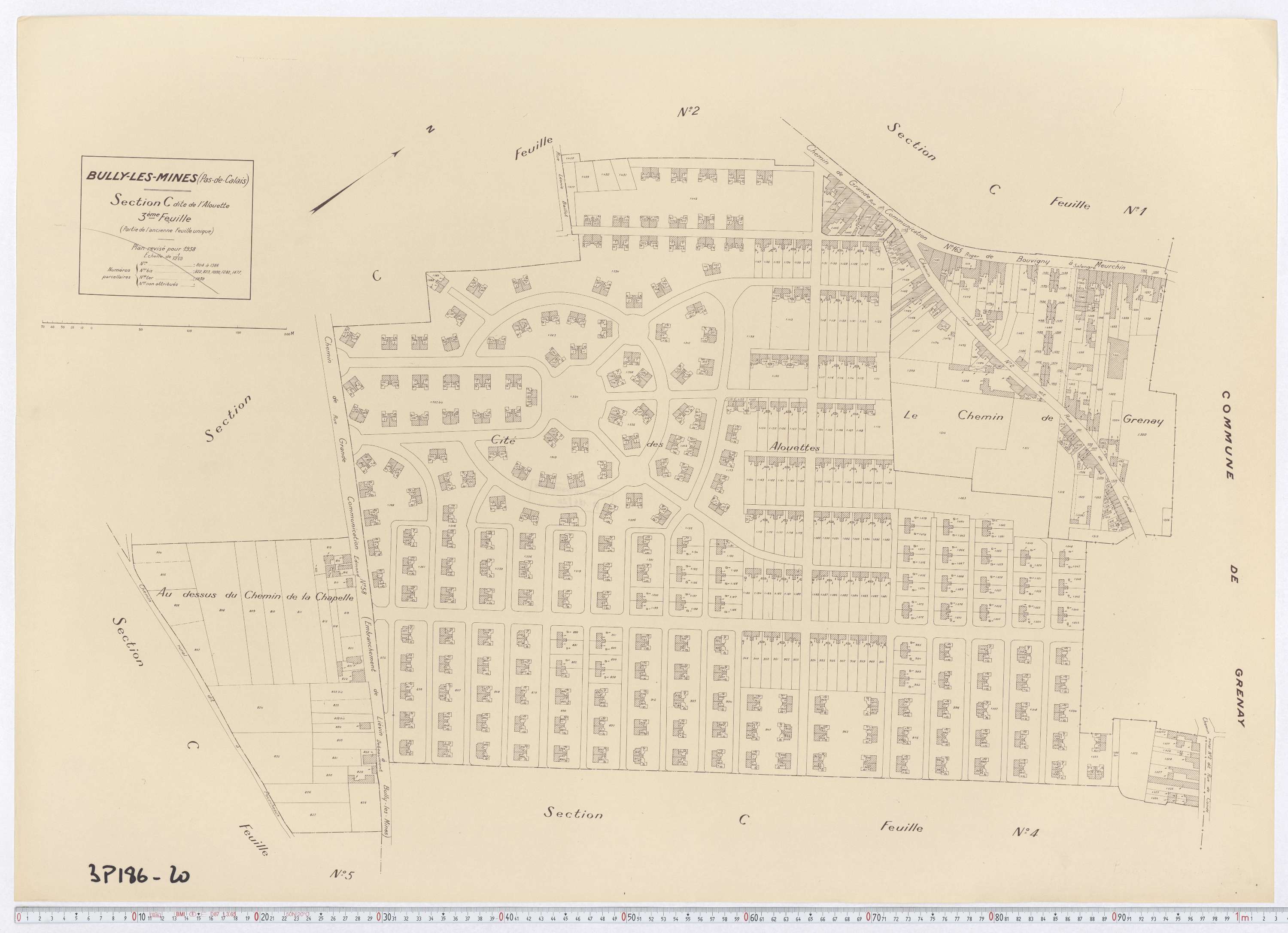 Bully-les-Mines - Section C, feuille 3.