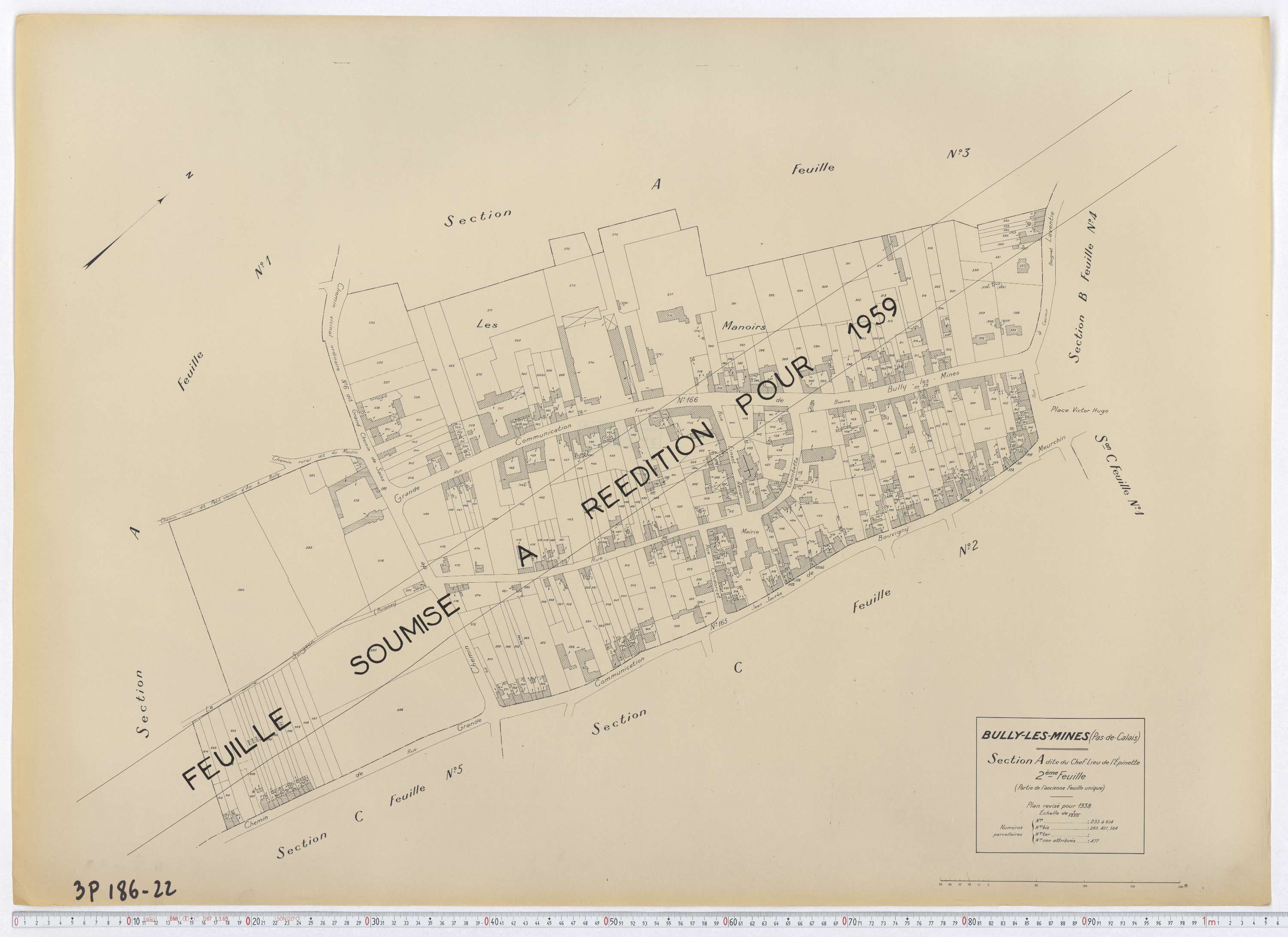 Bully-les-Mines - Section A, feuille 2.