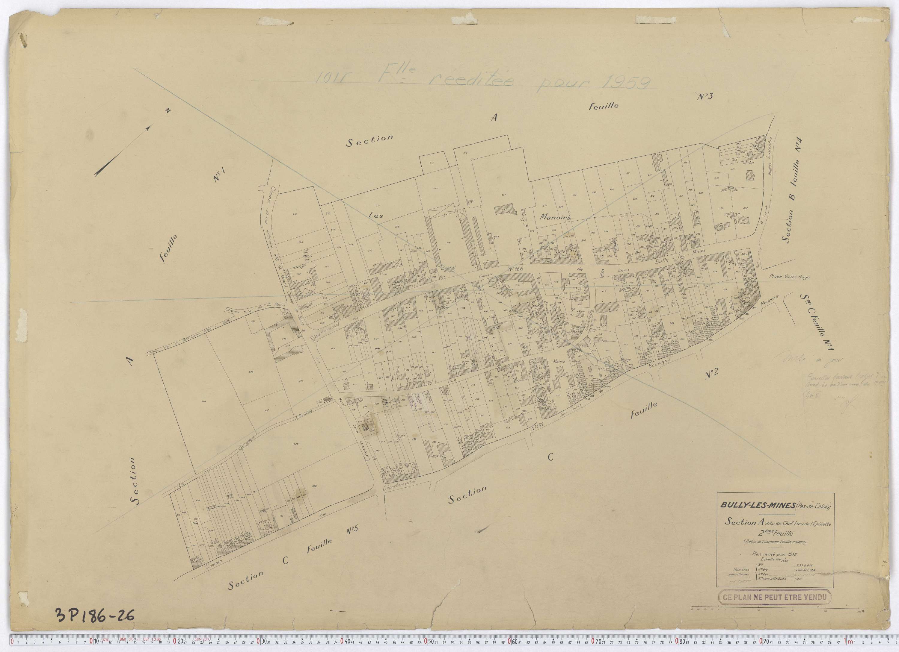 Bully-les-Mines - Section A, feuille 2.
