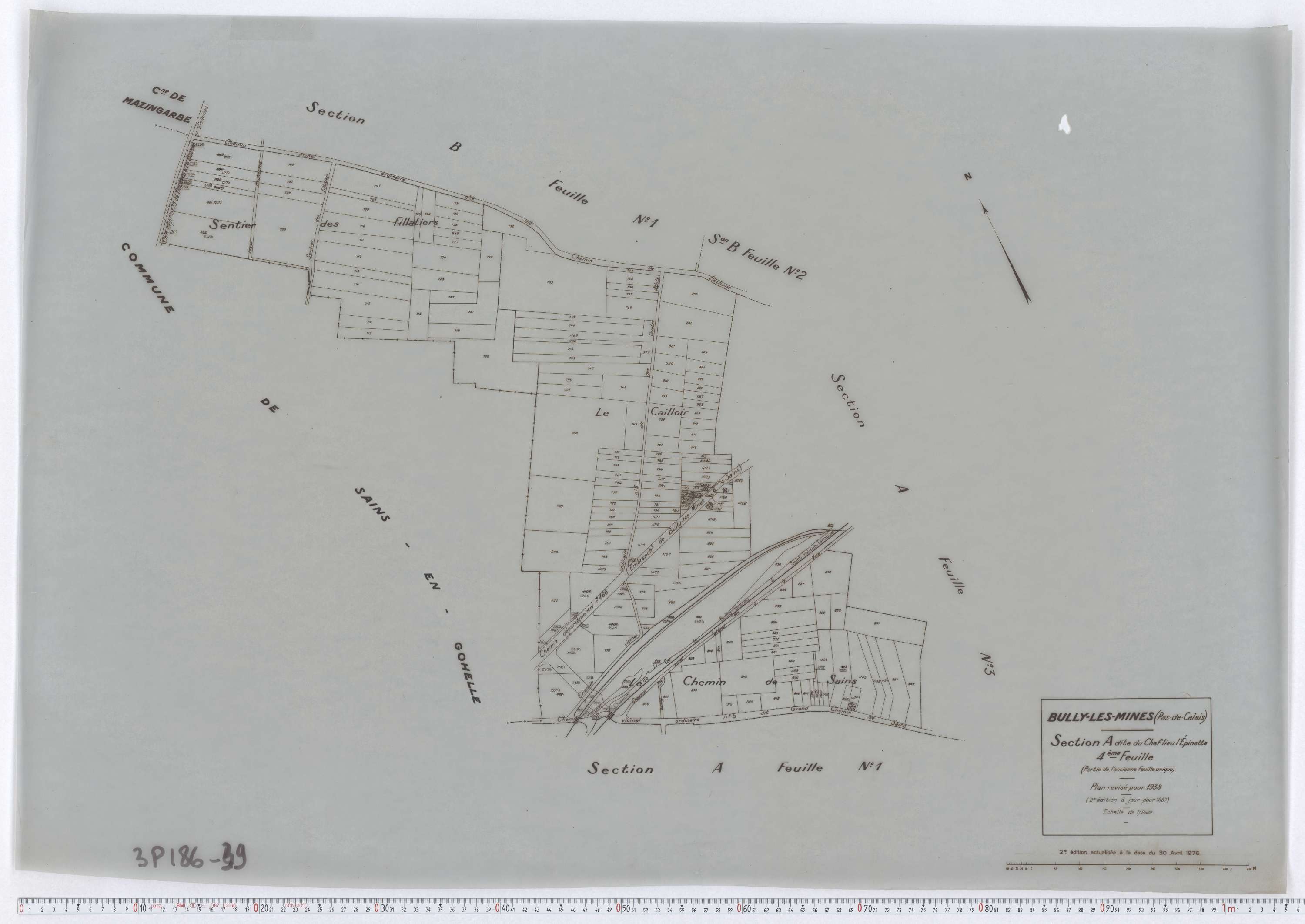Bully-les-Mines - Section A, feuille 4.