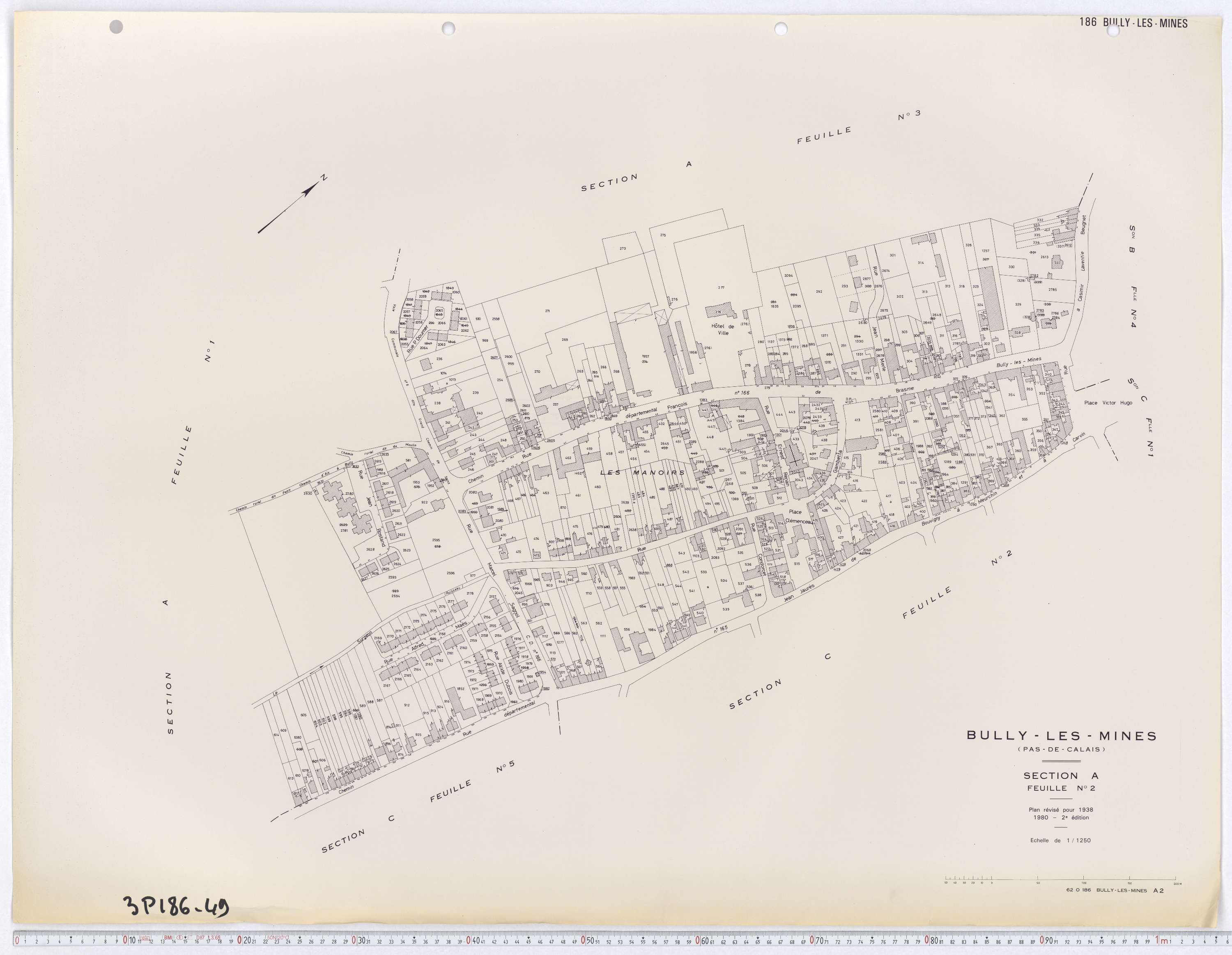 Bully-les-Mines - Section A, feuille 2.
