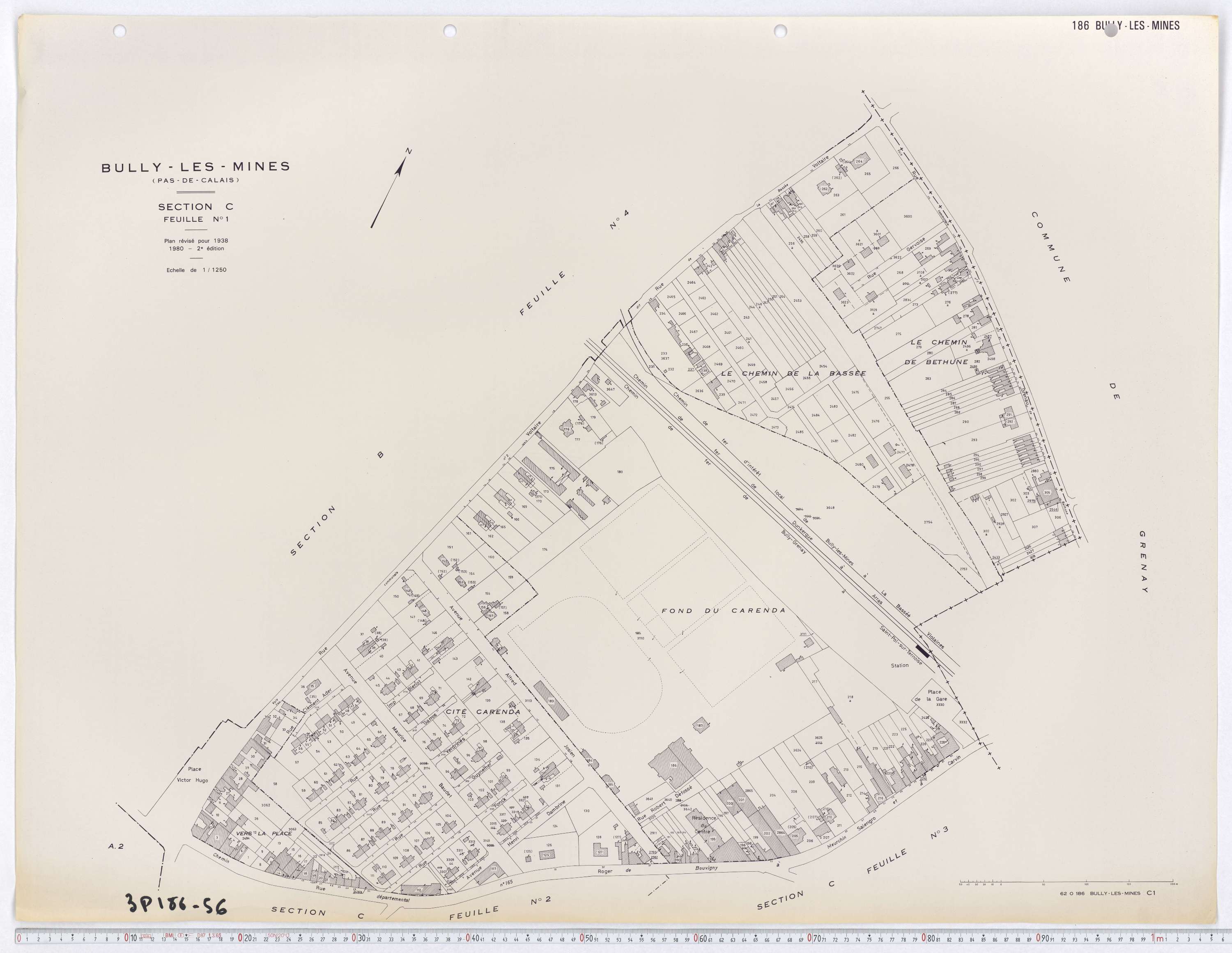 Bully-les-Mines - Section C, feuille 1.