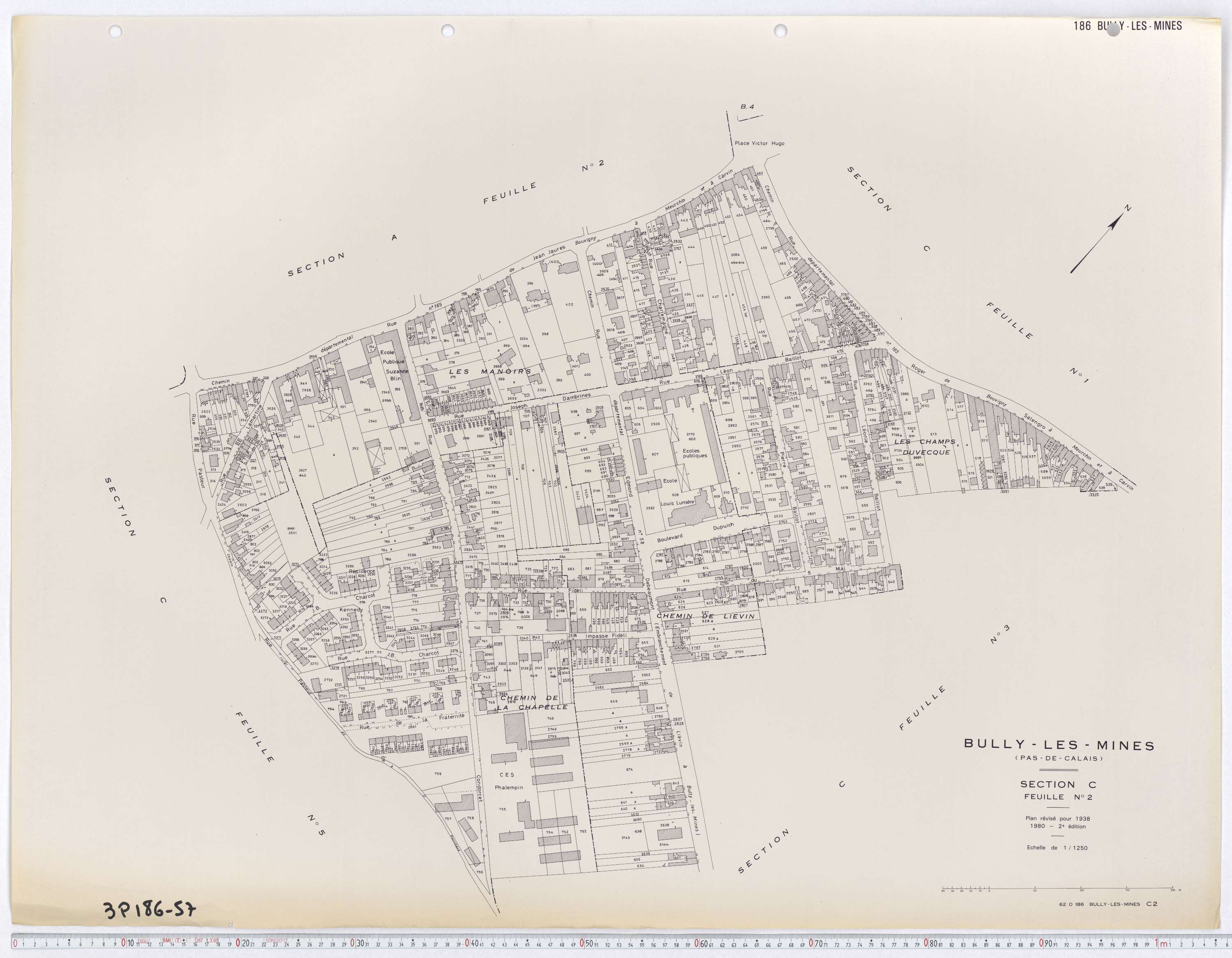 Bully-les-Mines - Section C, feuille 2.