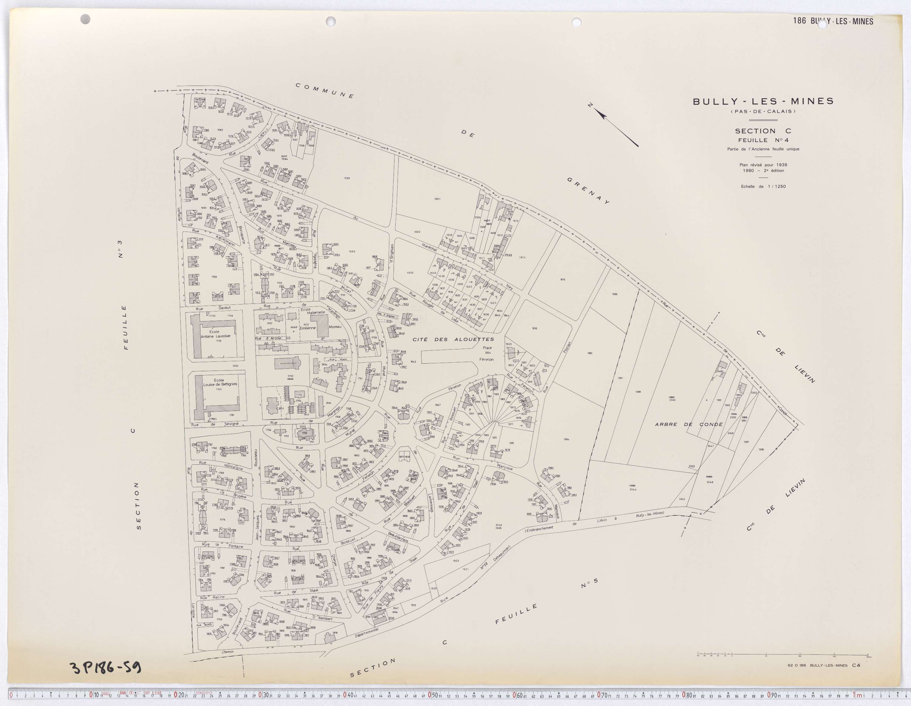 Bully-les-Mines - Section C, feuille 4.