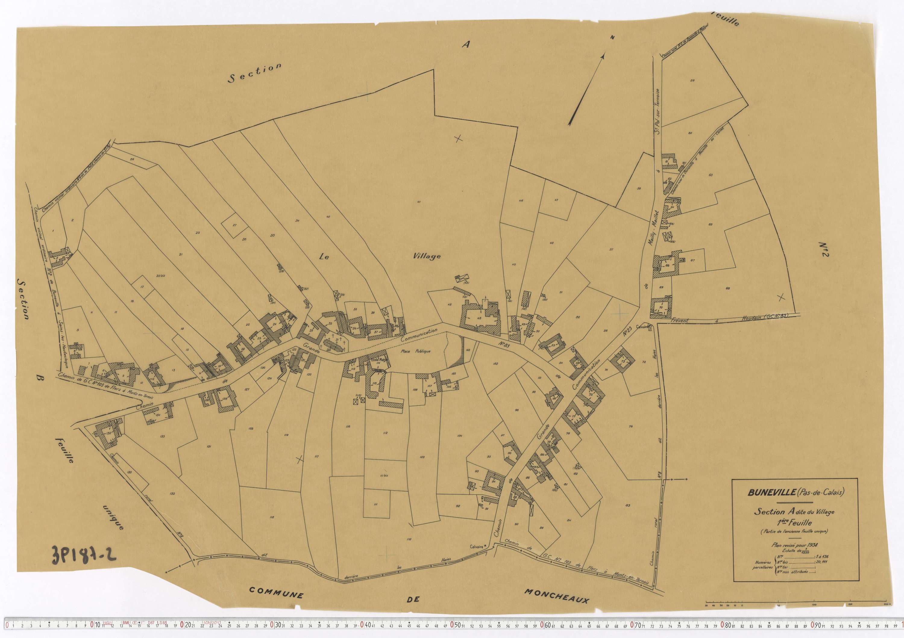 Buneville - Section A, feuille 1.
