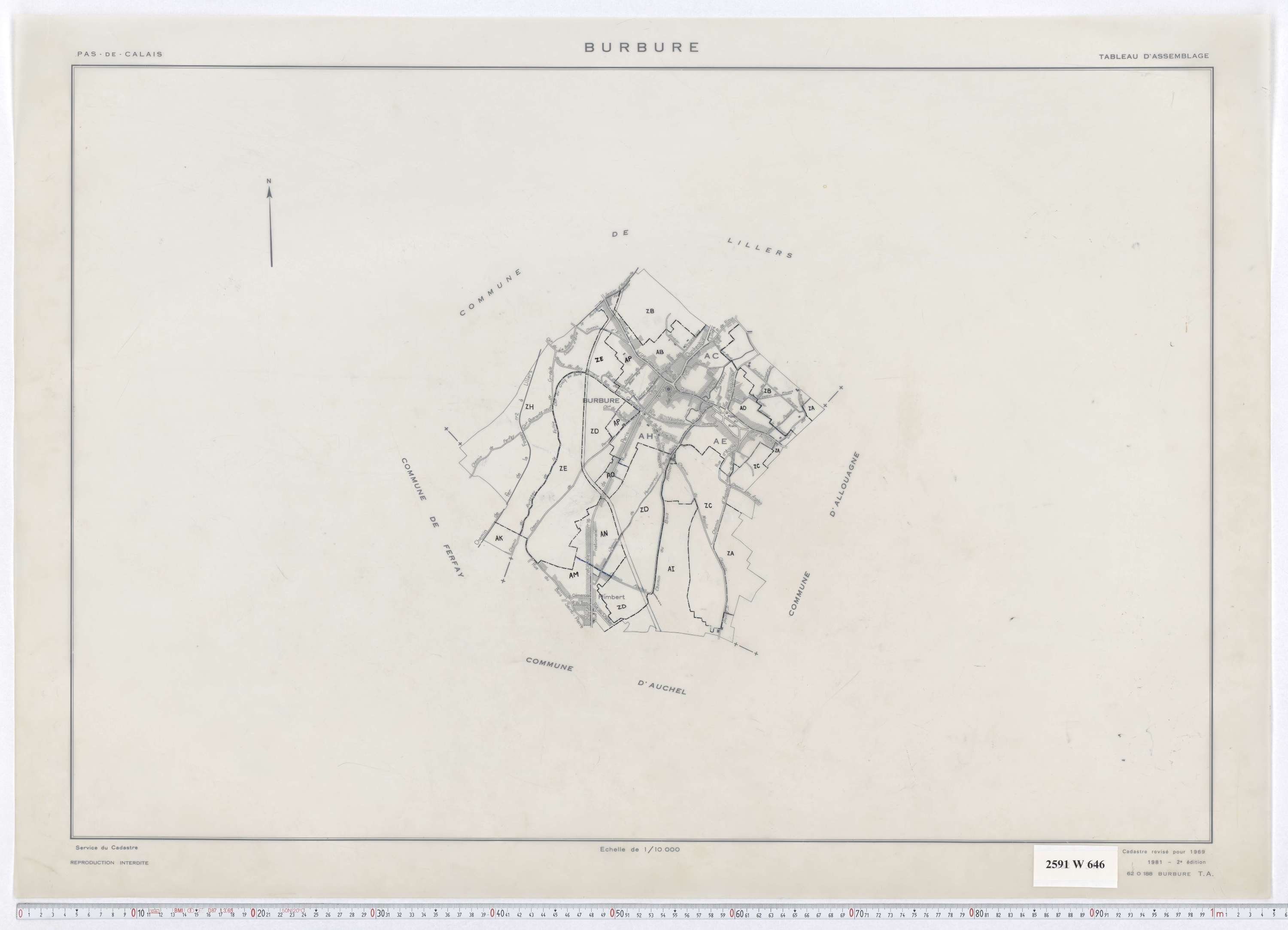 Burbure - Tableau d'assemblage.