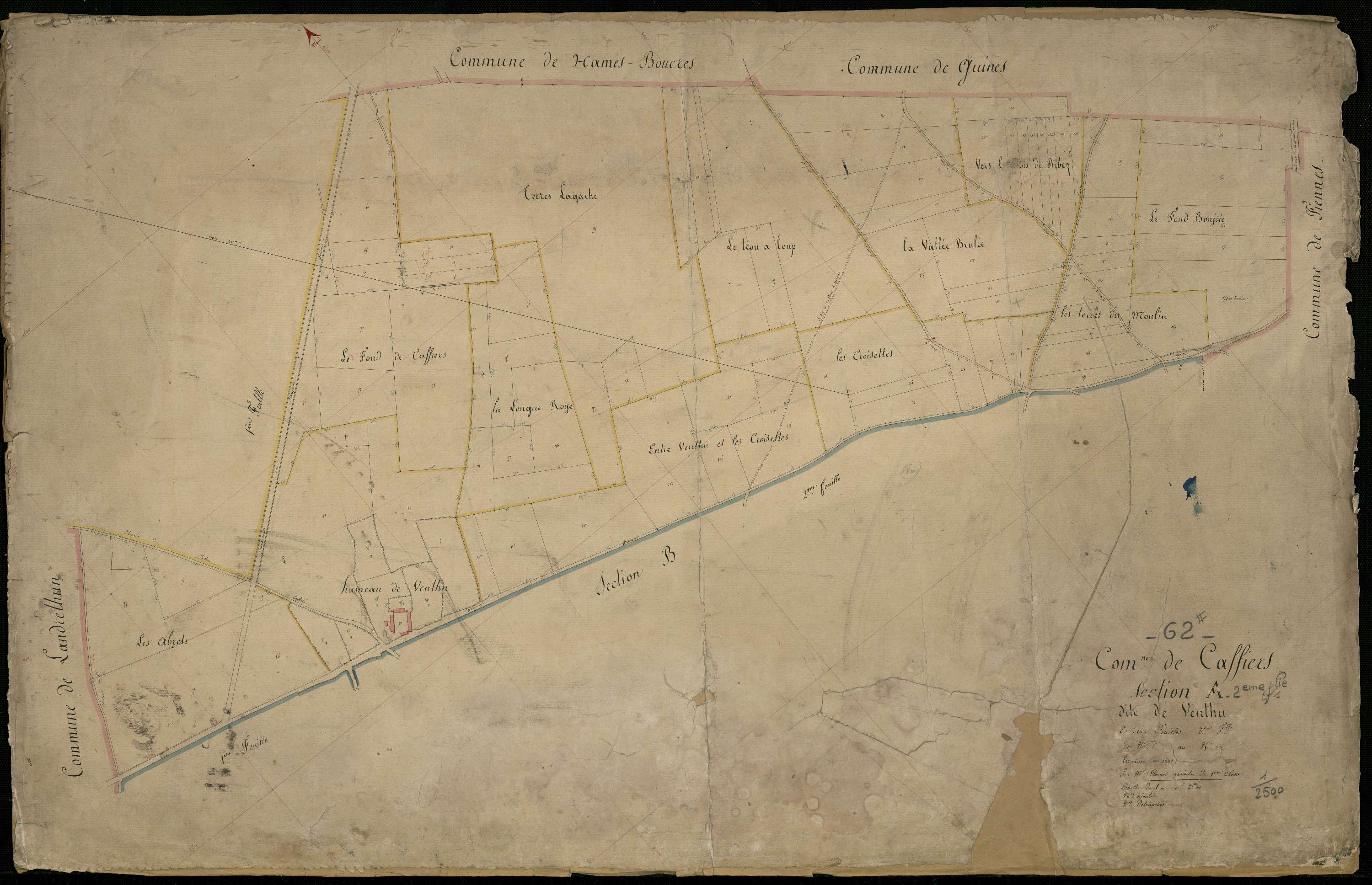 Caffiers - Section A, 2e feuille