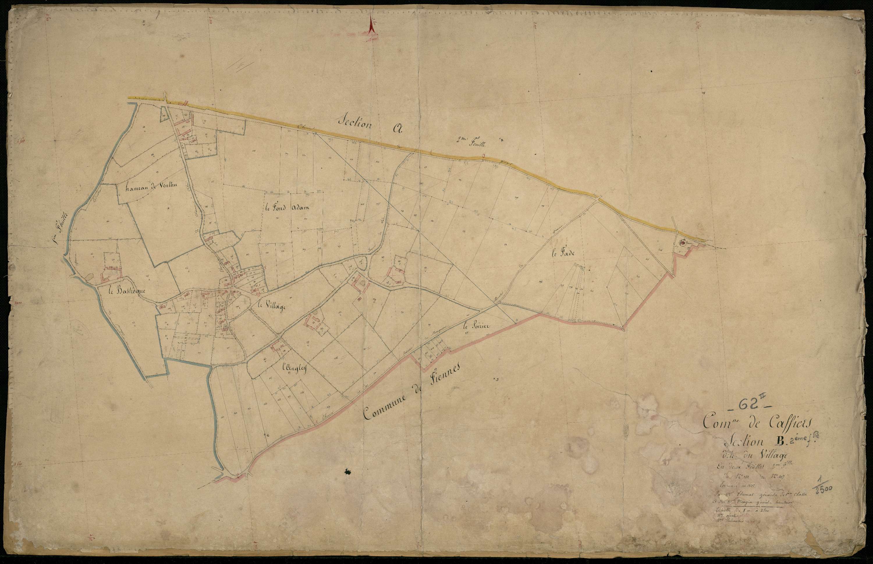 Caffiers - Section B, 2e feuille