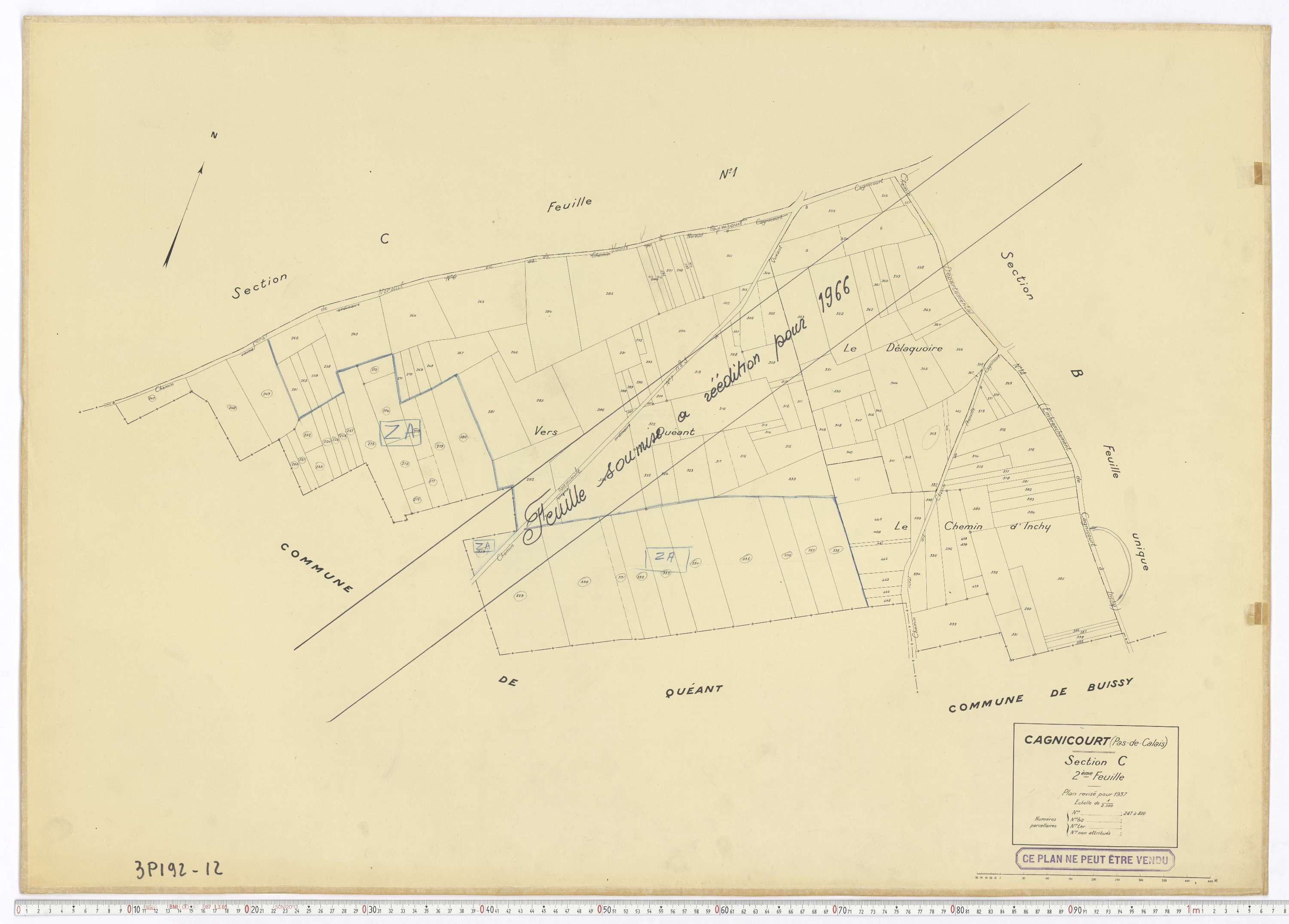 Cagnicourt - Section C, feuille 2.
