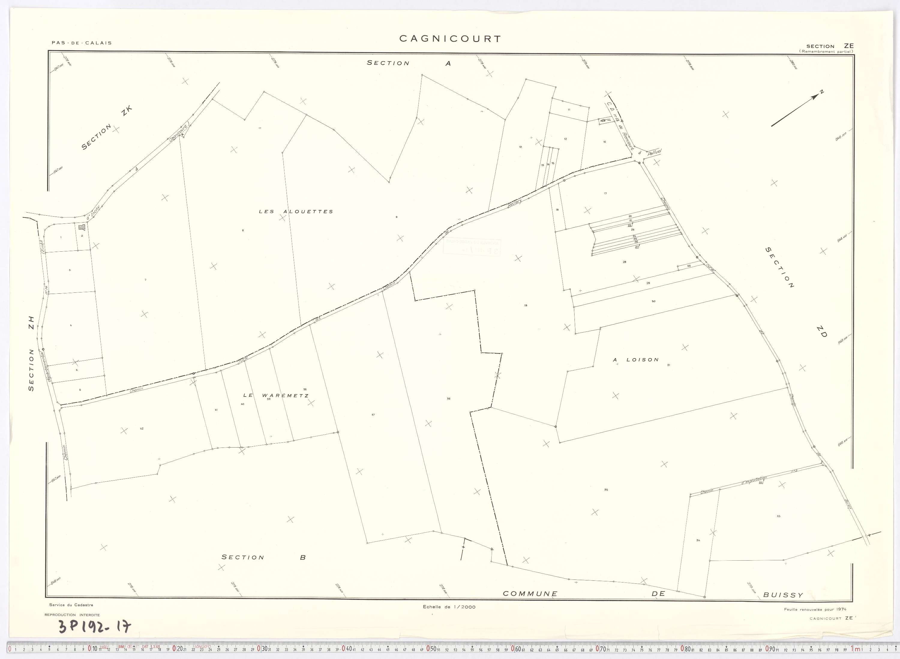 Cagnicourt - Section ZE.
