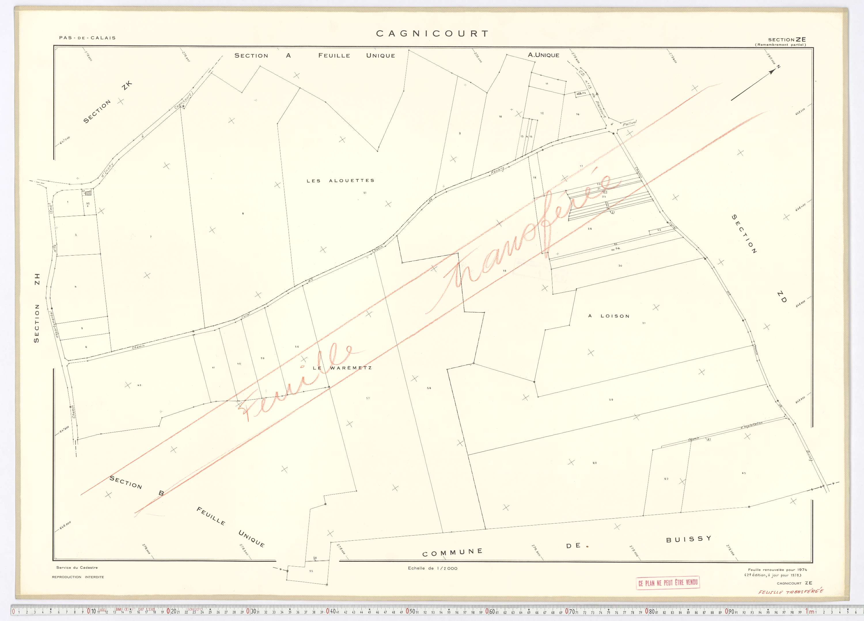 Cagnicourt - Section ZE.