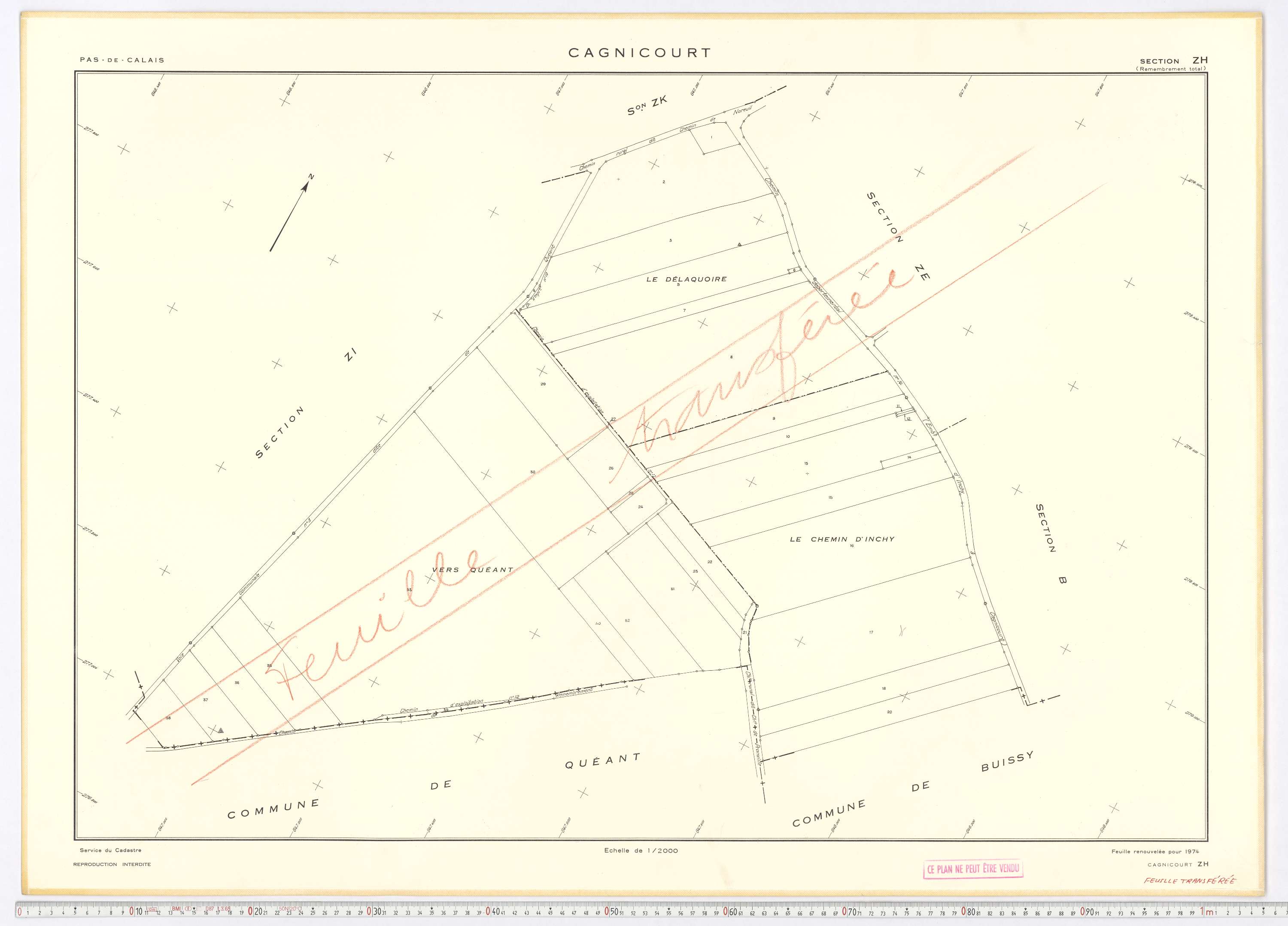Cagnicourt - Section ZH.