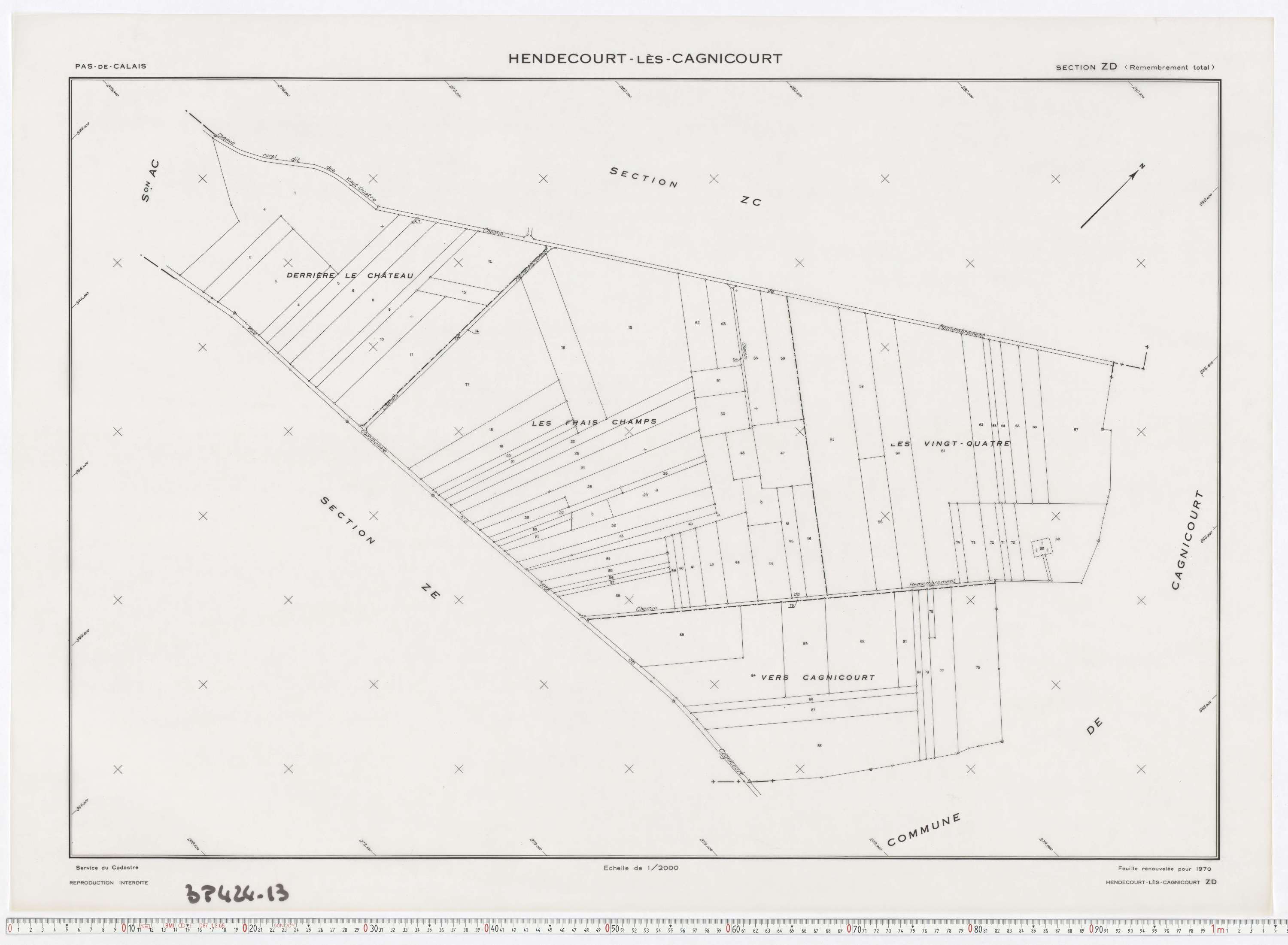 Cagnicourt - Section ZD.