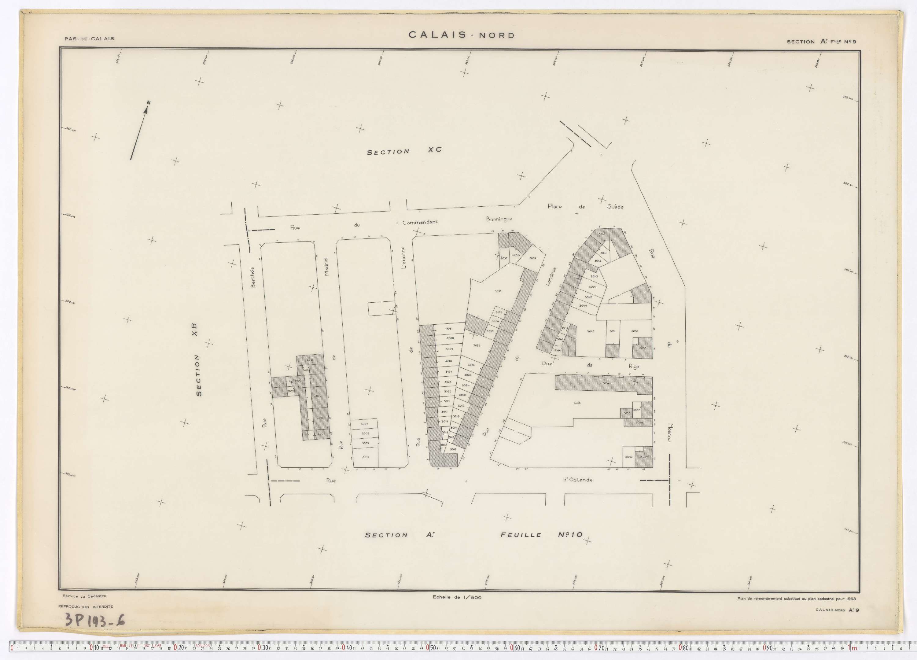 Calais - Section A, feuille 9.