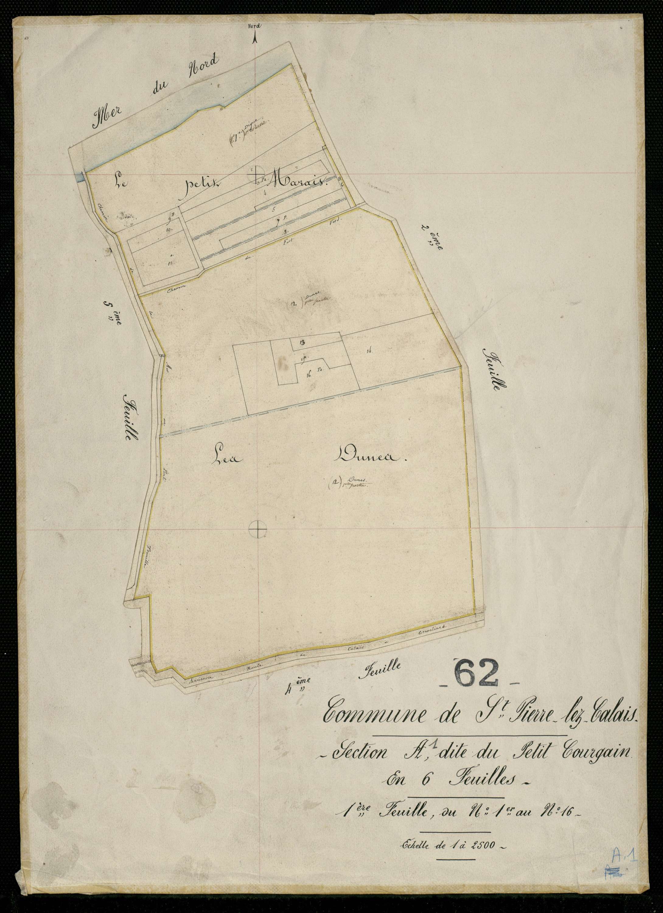 Calais - Section A, 1re feuille