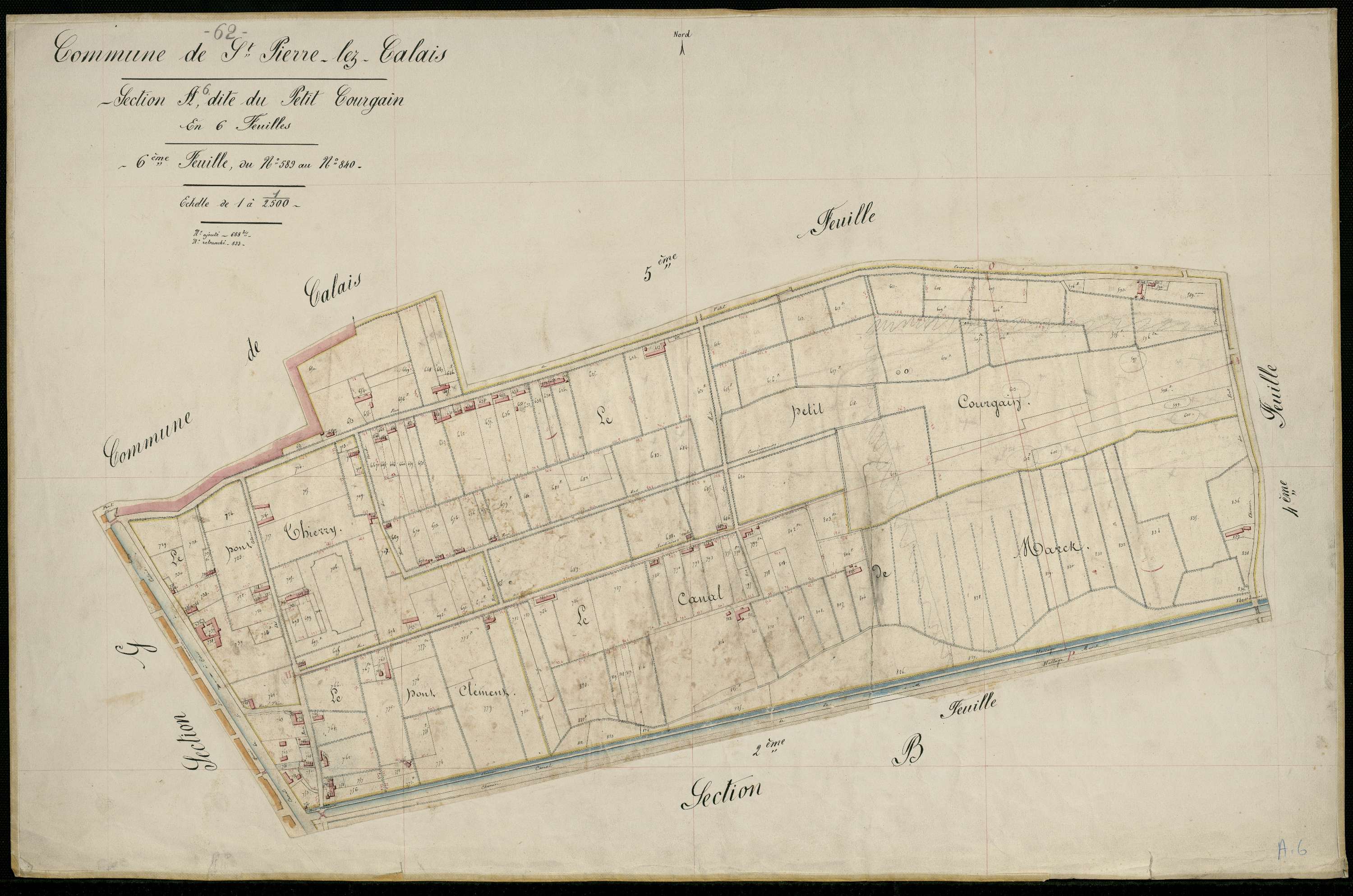 Calais - Section A, 6e feuille