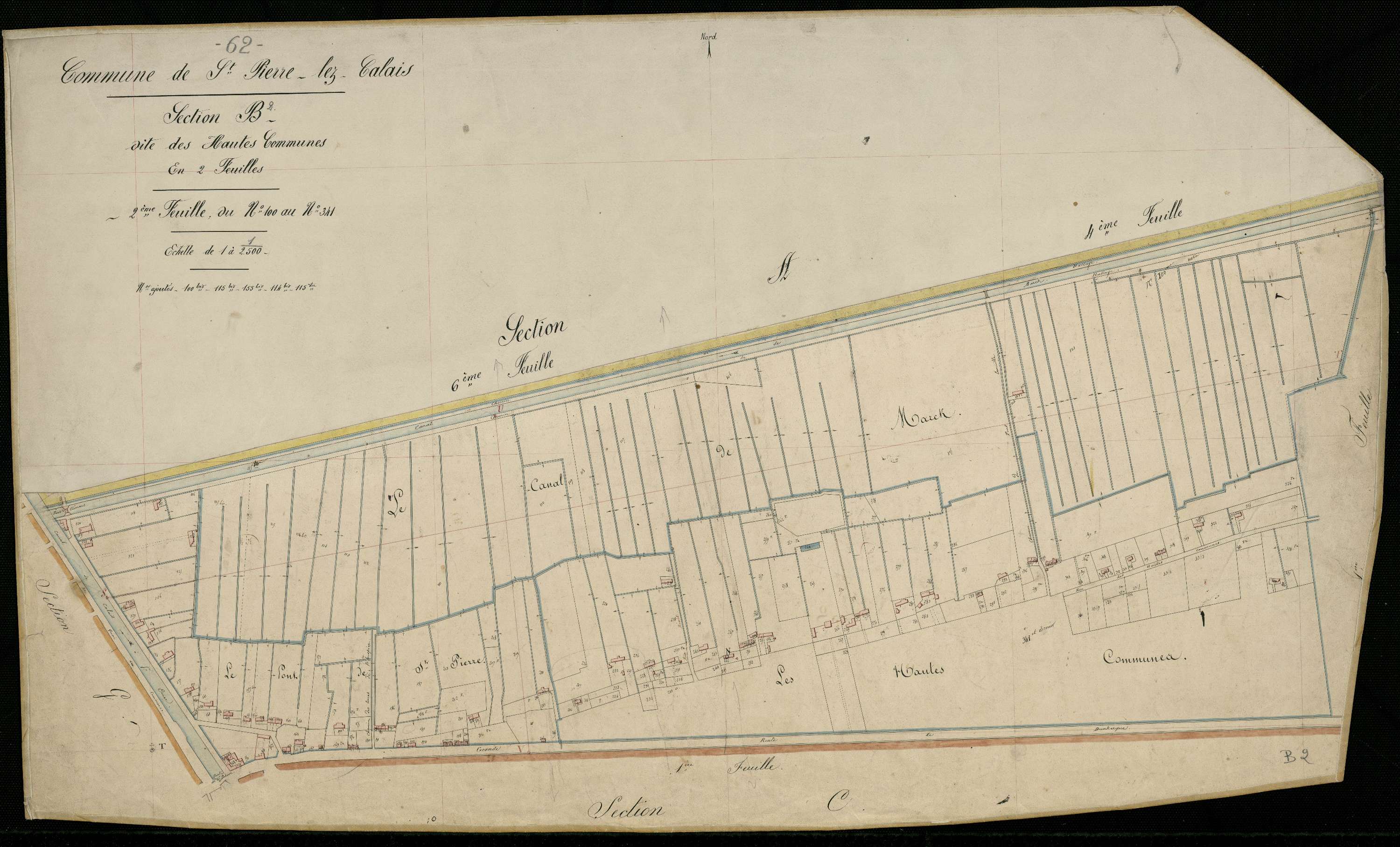 Calais - Section B, 2e feuille