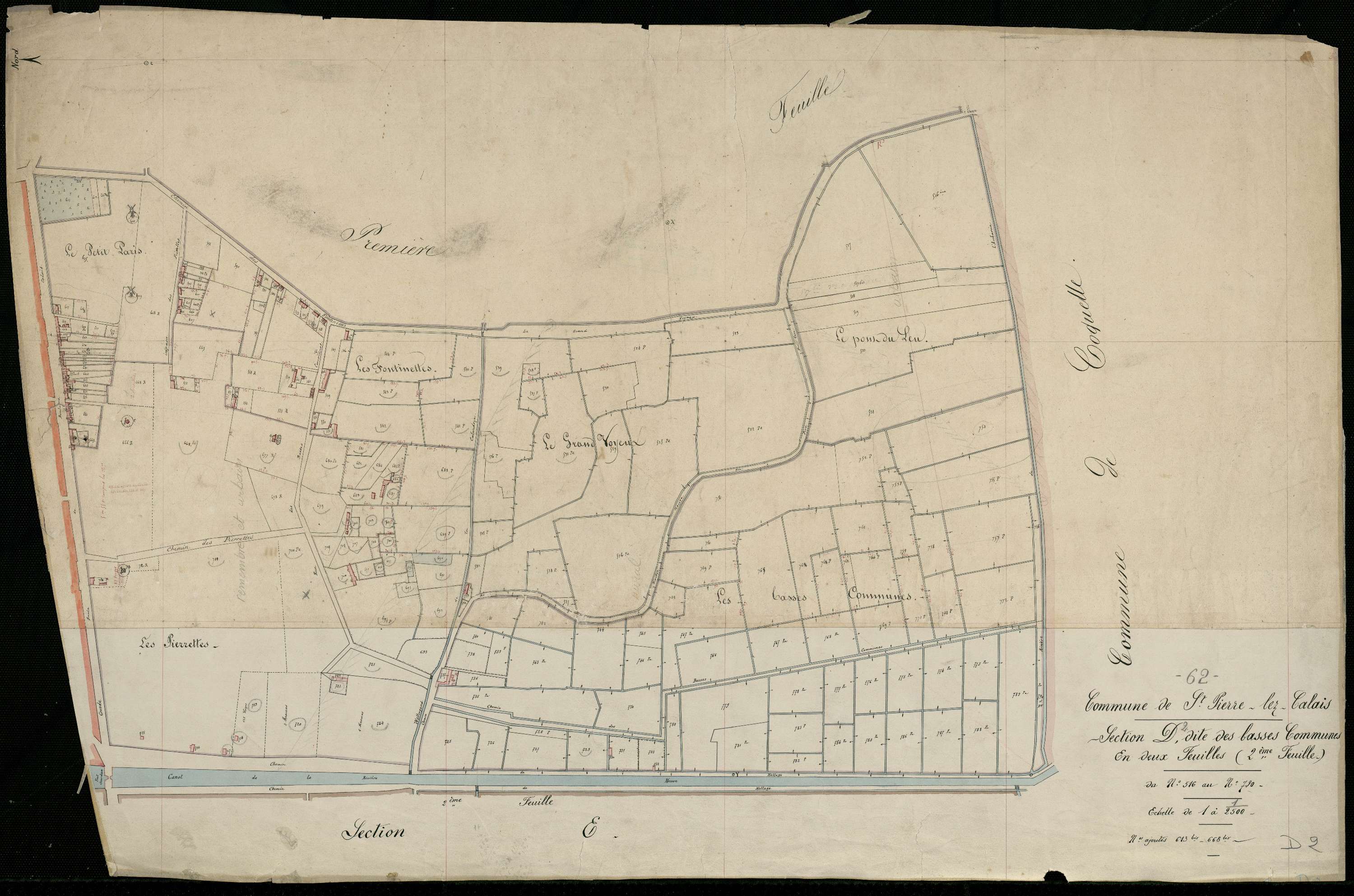 Calais - Section D, 2e feuille