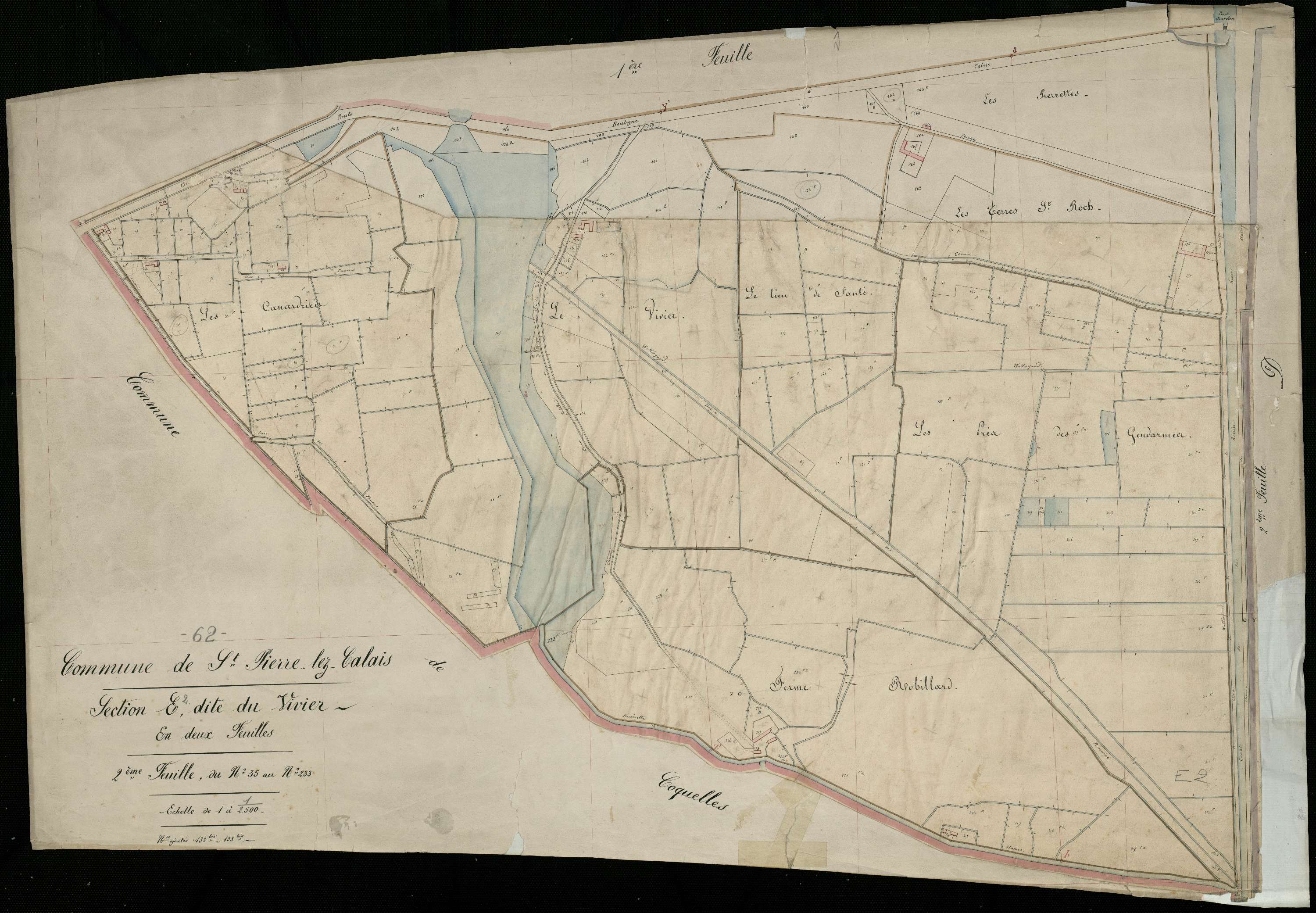 Calais - Section E, 2e feuille