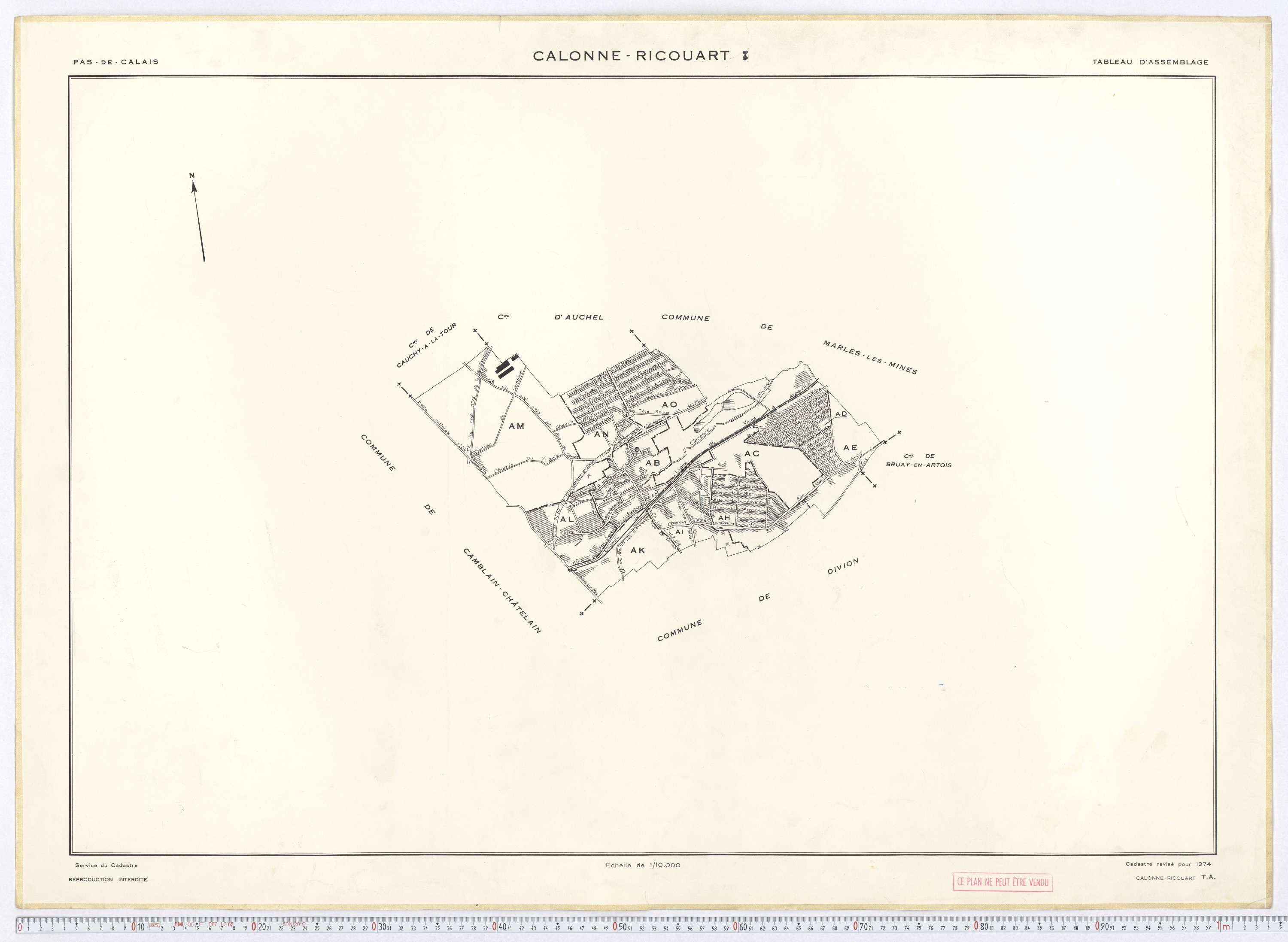 Calonne-Ricouart - Tableau d'assemblage.