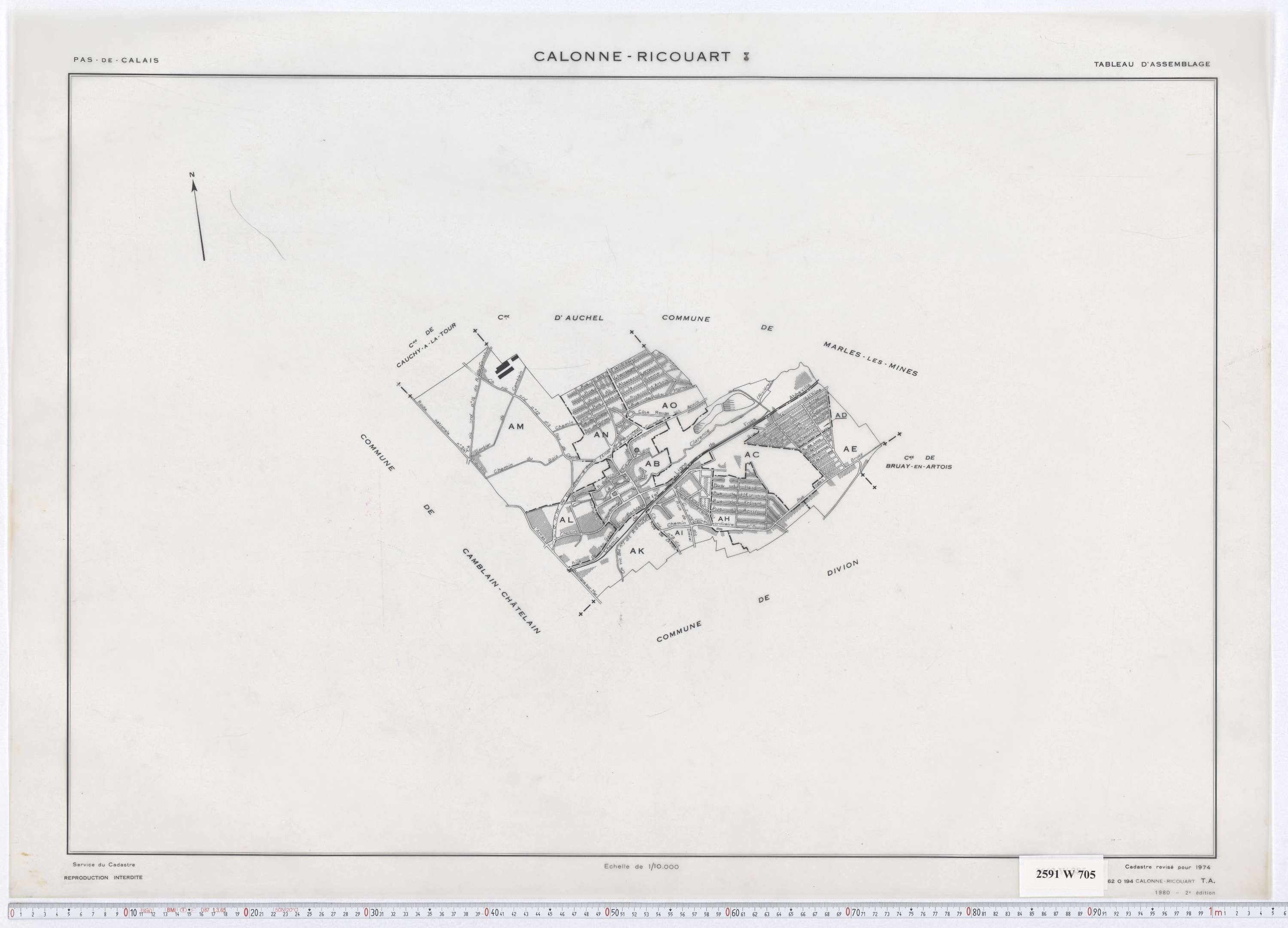 Calonne-Ricouart - Tableau d'assemblage.