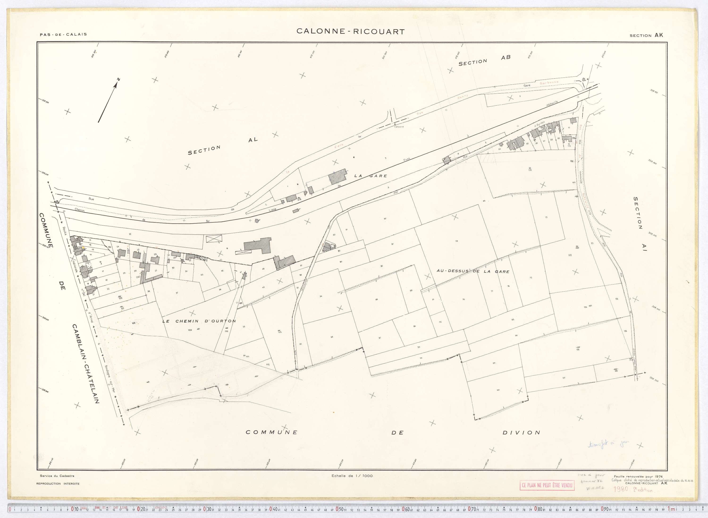 Calonne-Ricouart - Section AK.