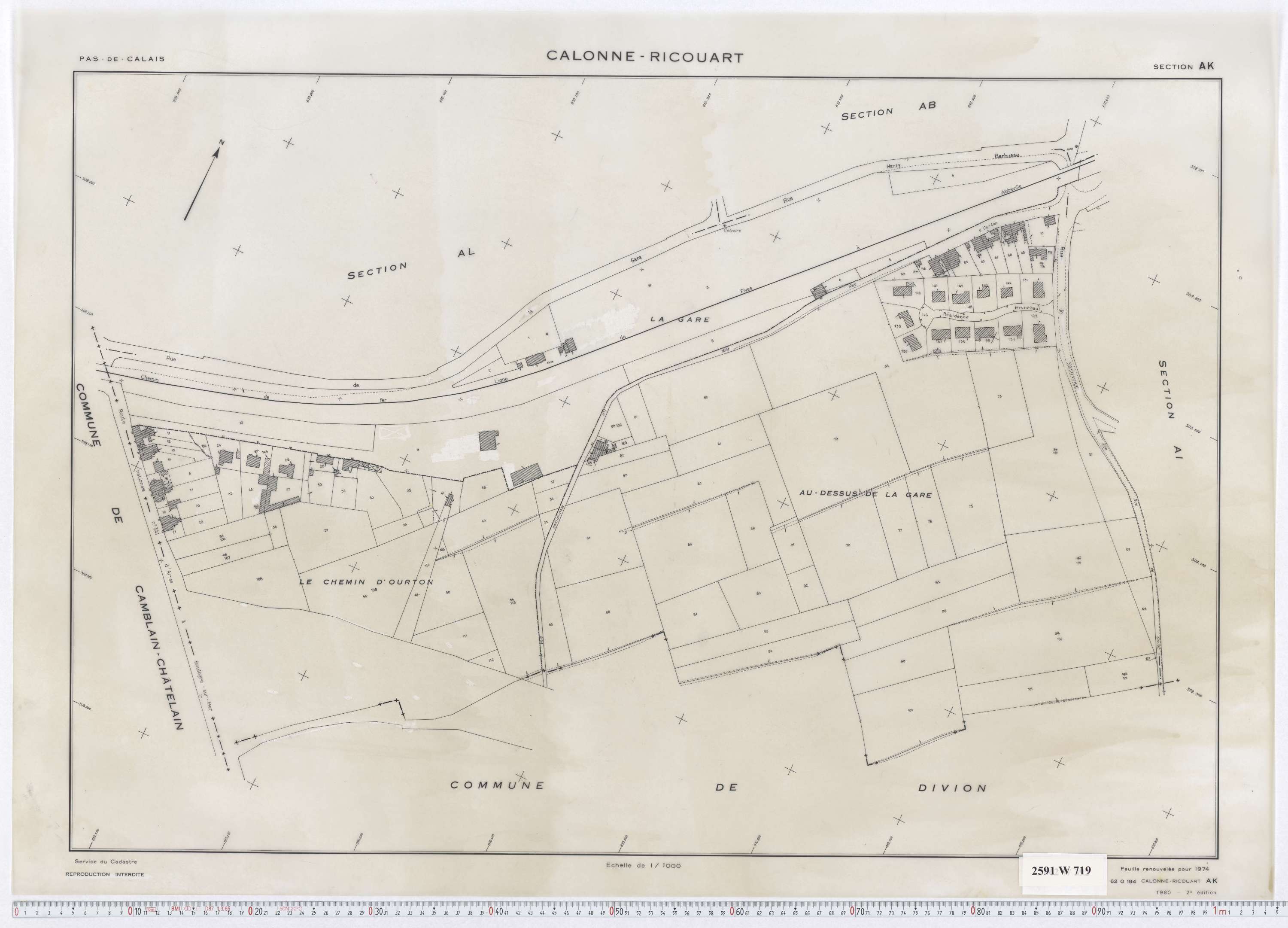 Calonne-Ricouart - Section AK.