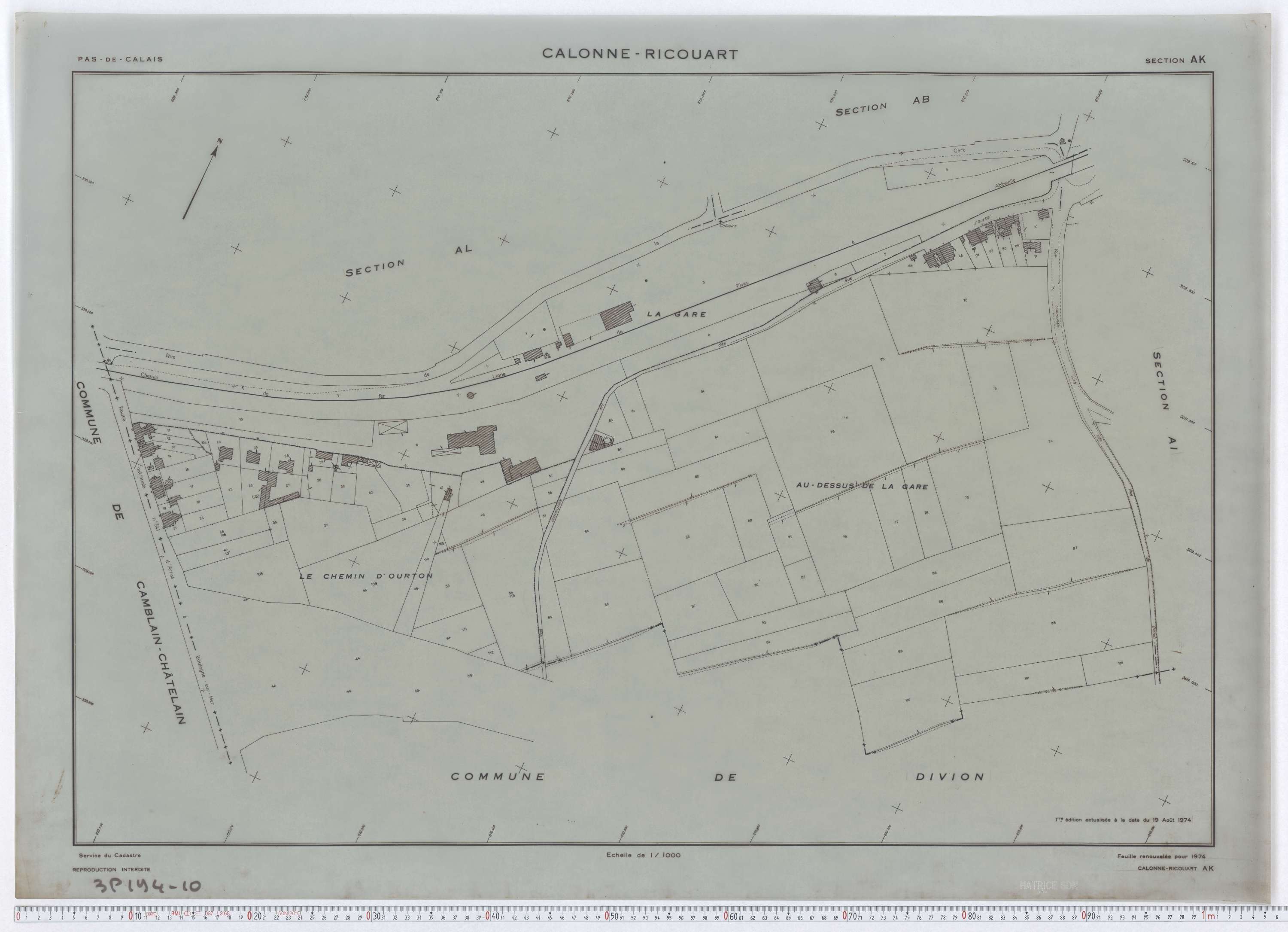 Calonne-Ricouart - Section AK.
