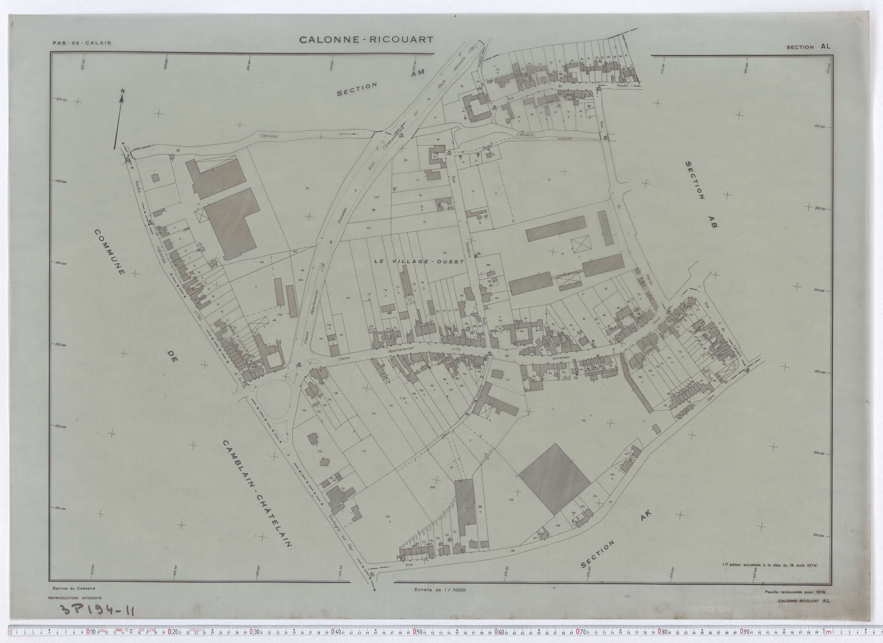 Calonne-Ricouart - Section AL.