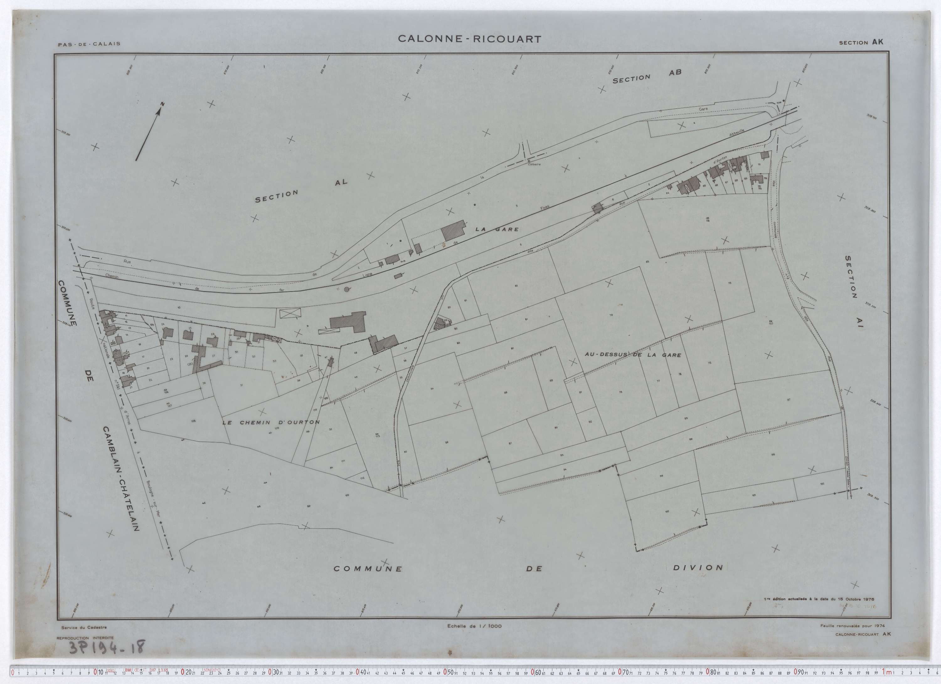 Calonne-Ricouart - Section AK.