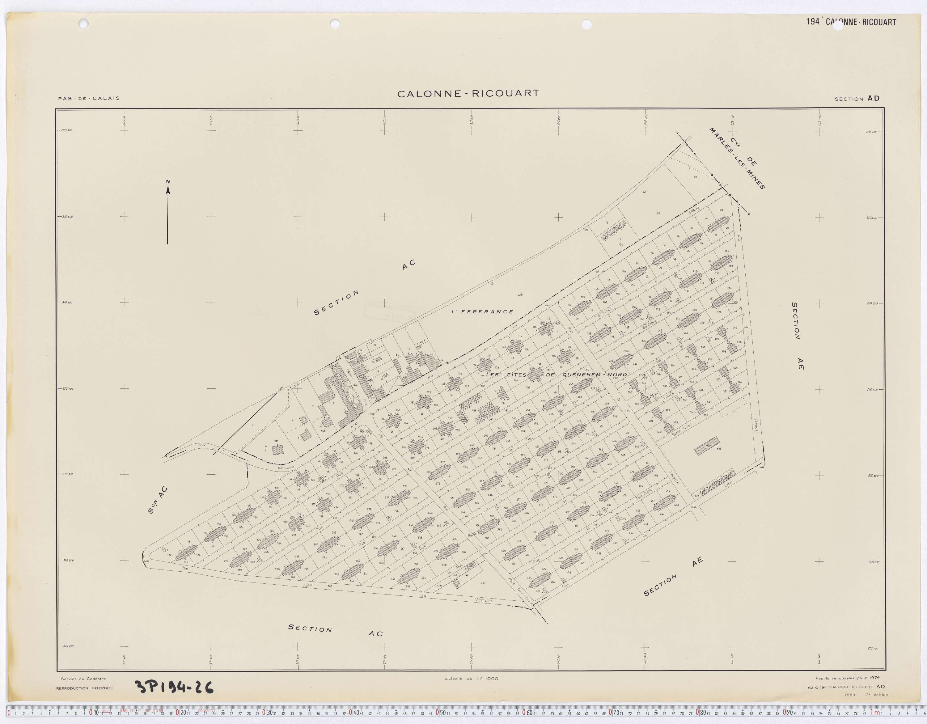 Calonne-Ricouart - Section AD.