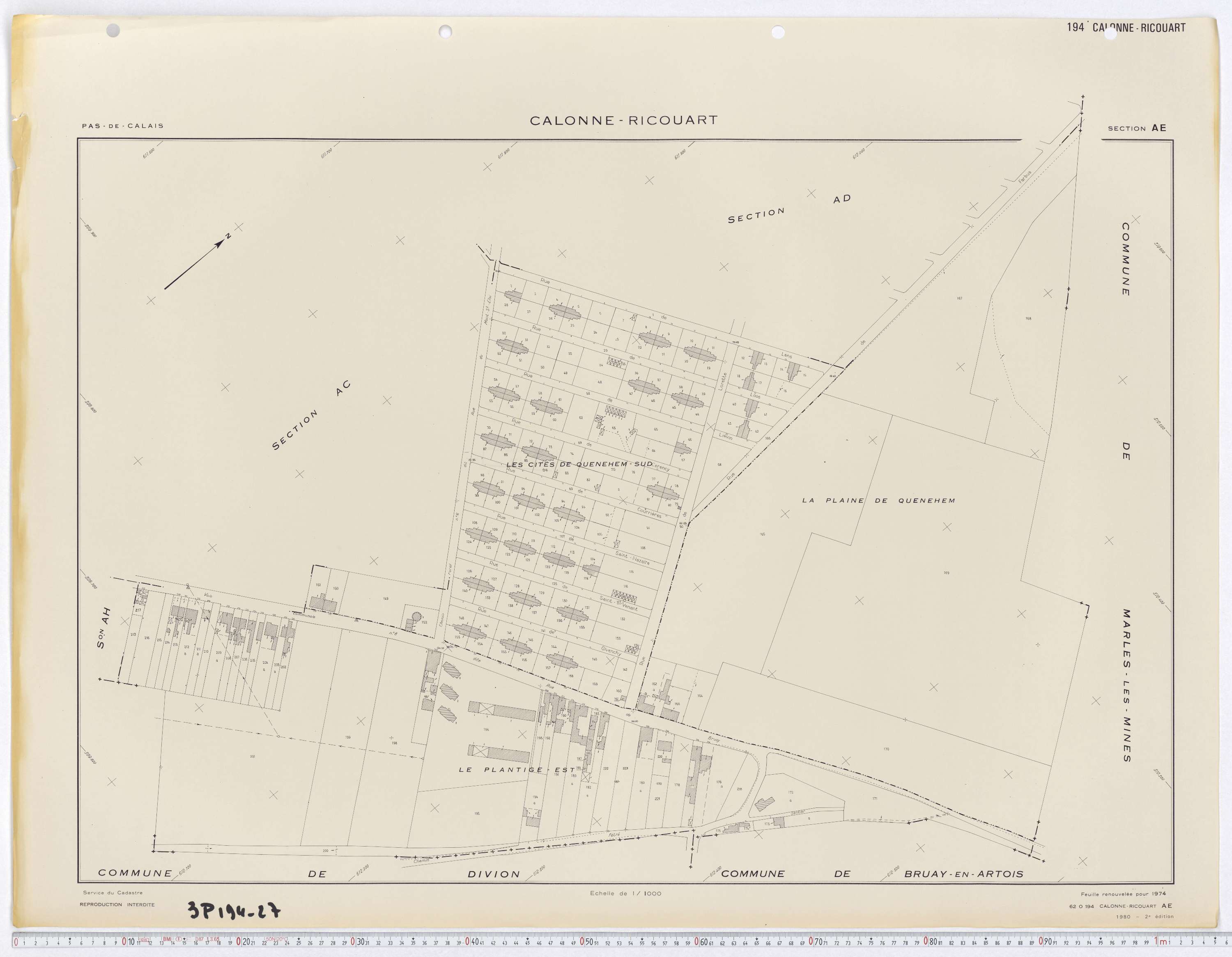 Calonne-Ricouart - Section AE.