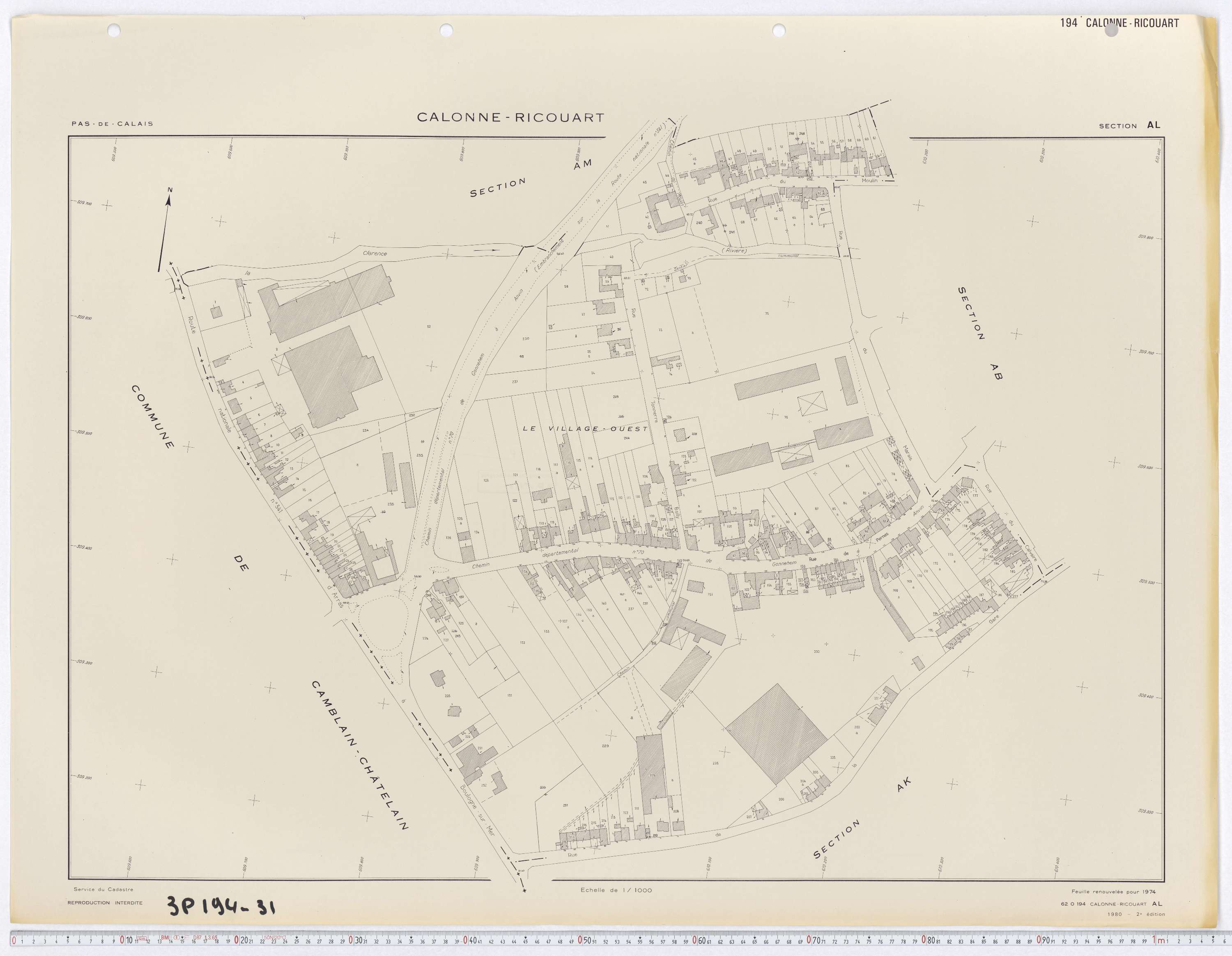 Calonne-Ricouart - Section AL.