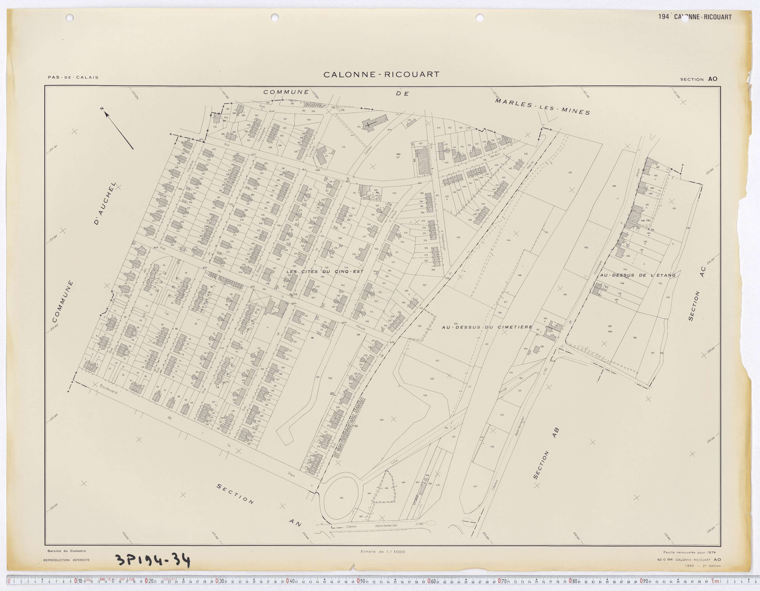 Calonne-Ricouart - Section AO.