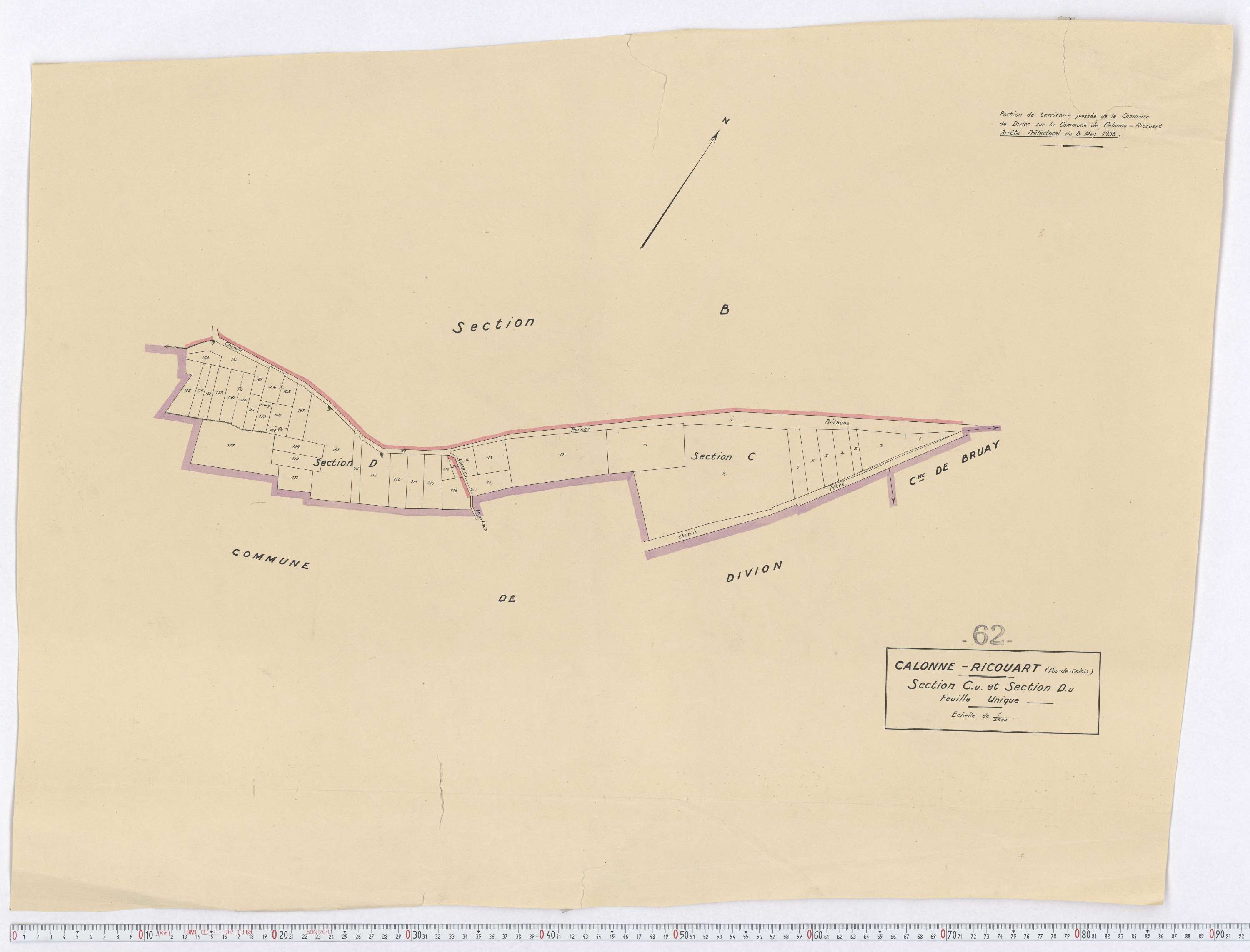 Calonne-Ricouart - Sections C et D.