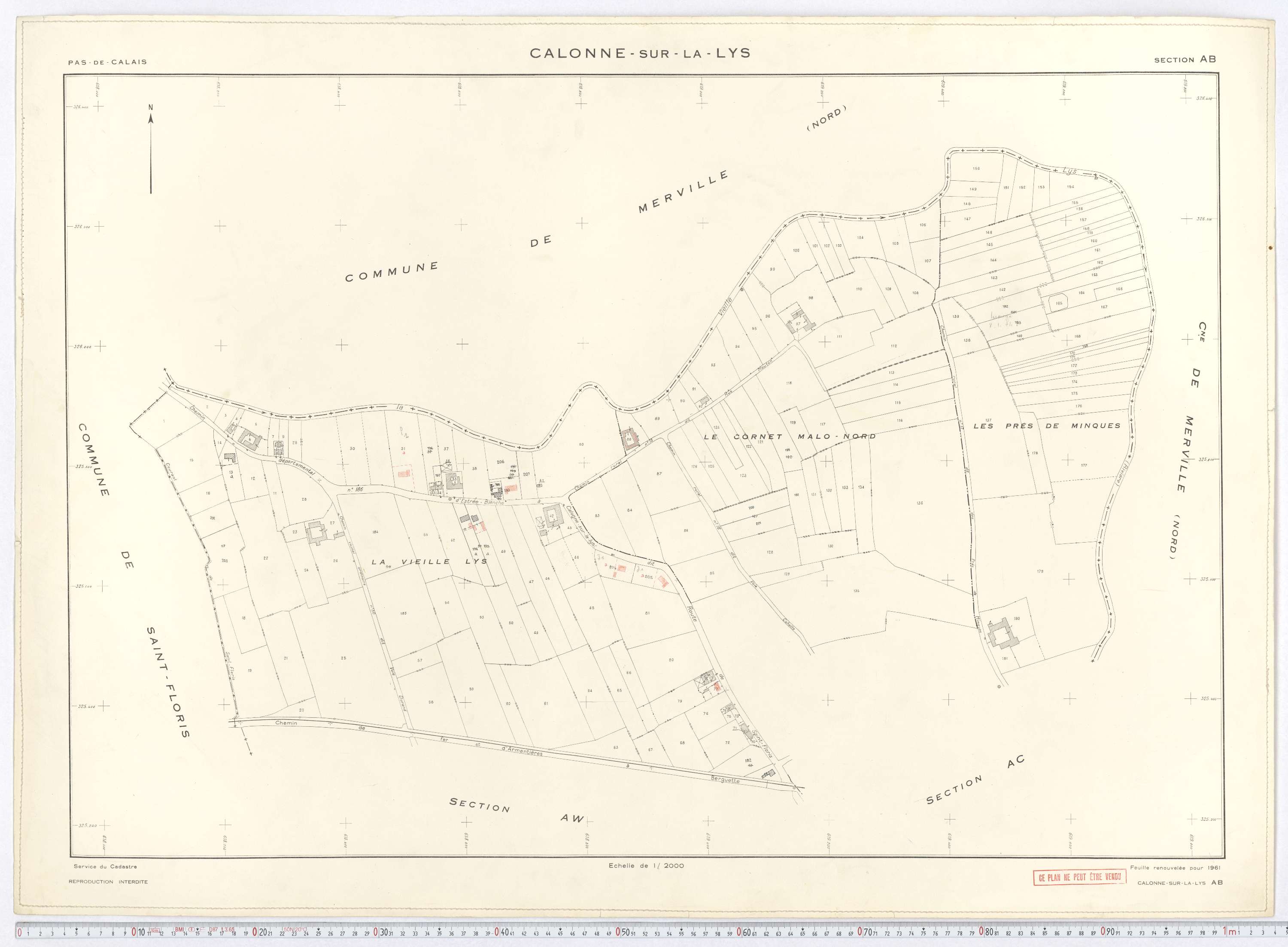 Calonne-sur-la-Lys - Section AB.