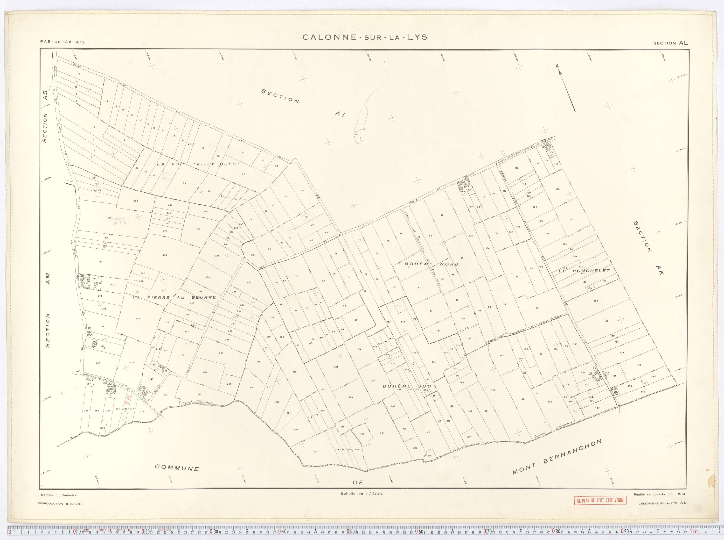Calonne-sur-la-Lys - Section AL.